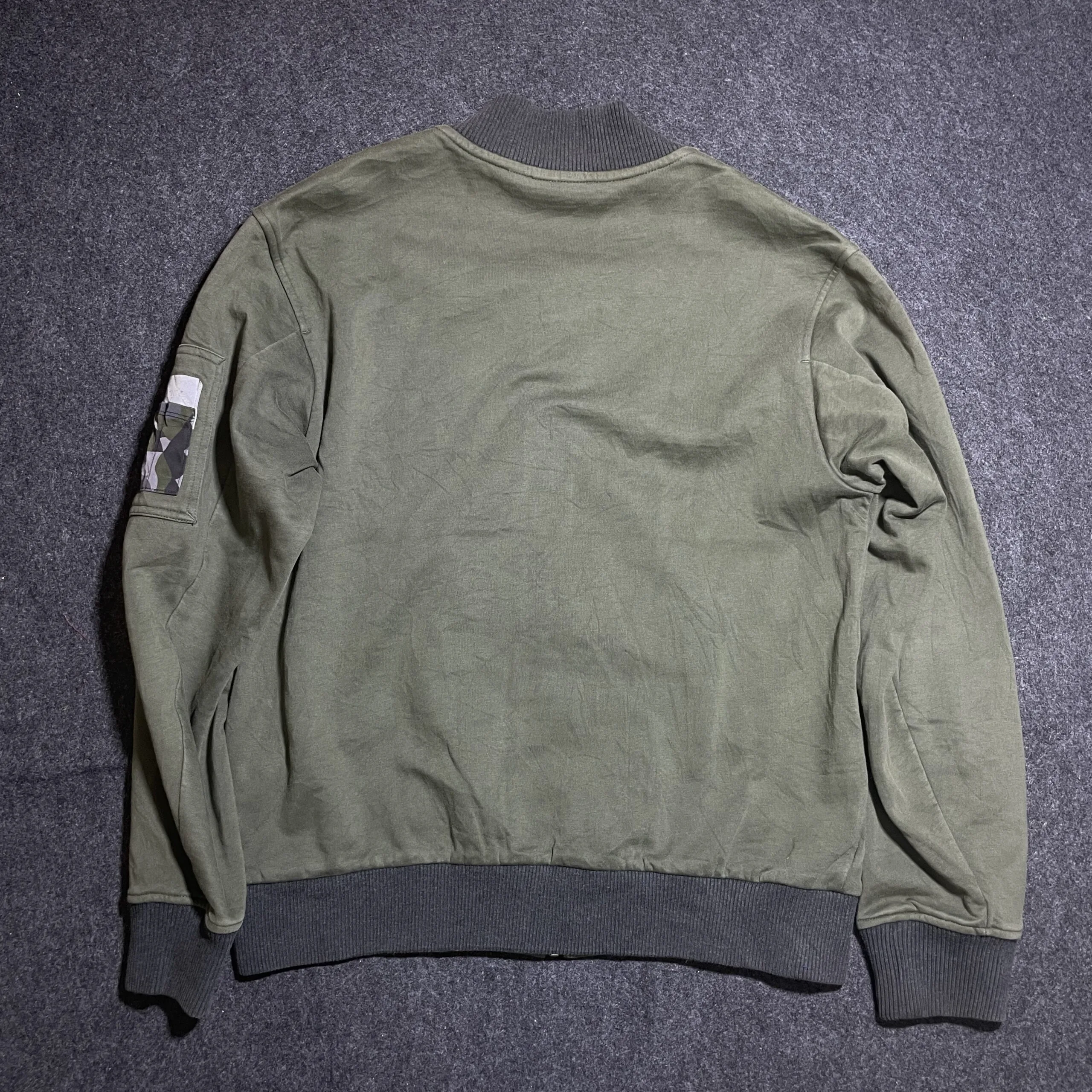 New Balance Olive Green Bomber Jacket for Men | L