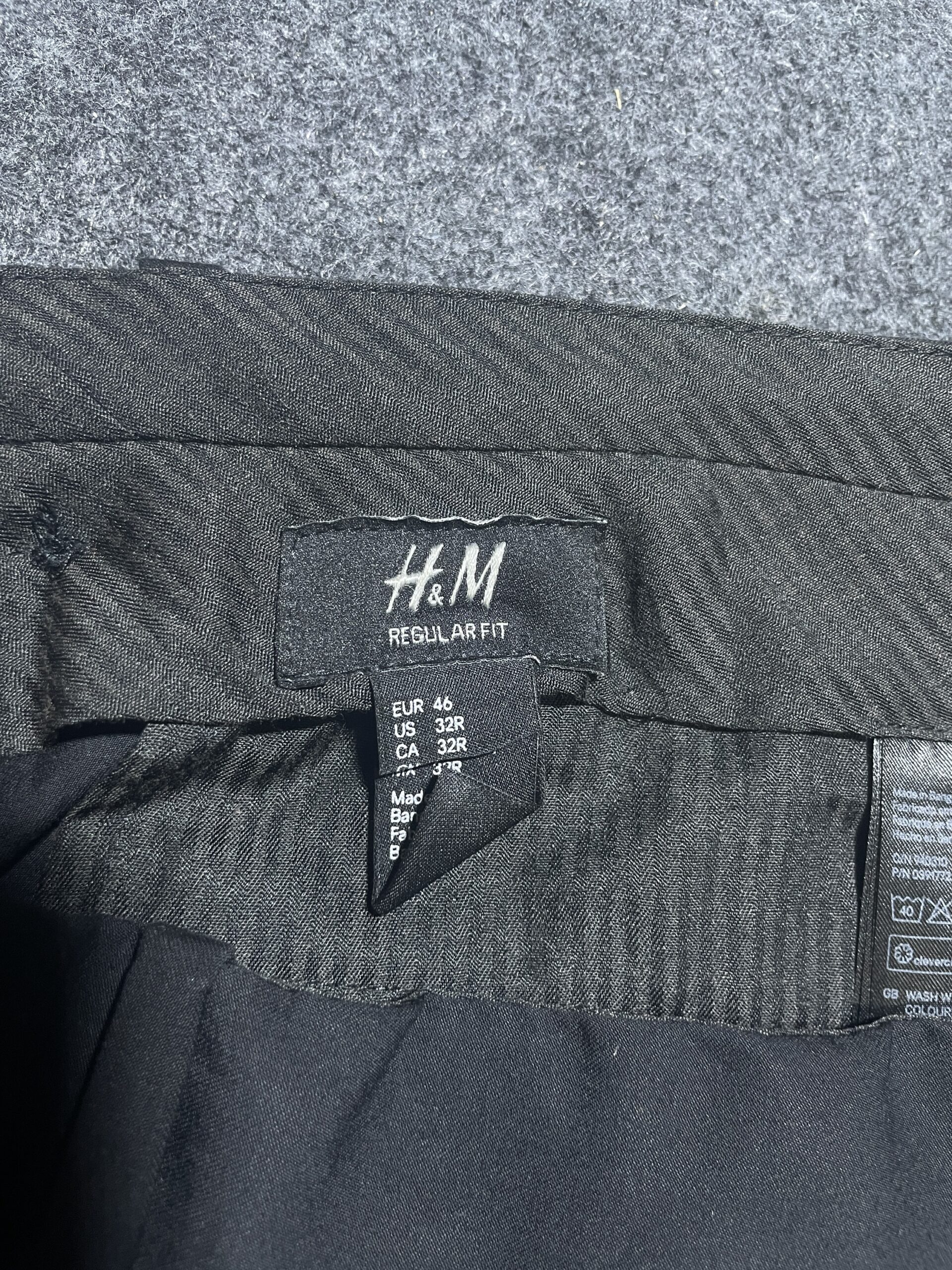 H&M Original Regular Fit Formal Pant Black M