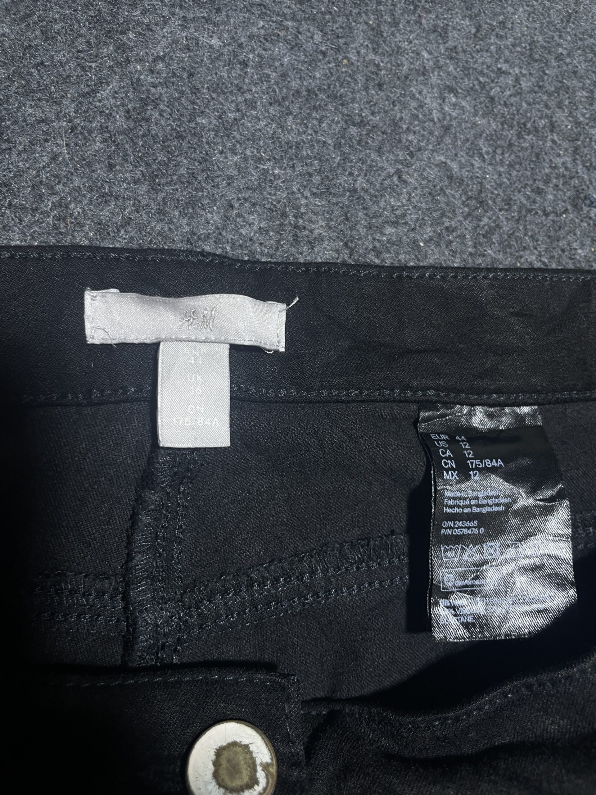 H&M Original Denim Jeans Black Large