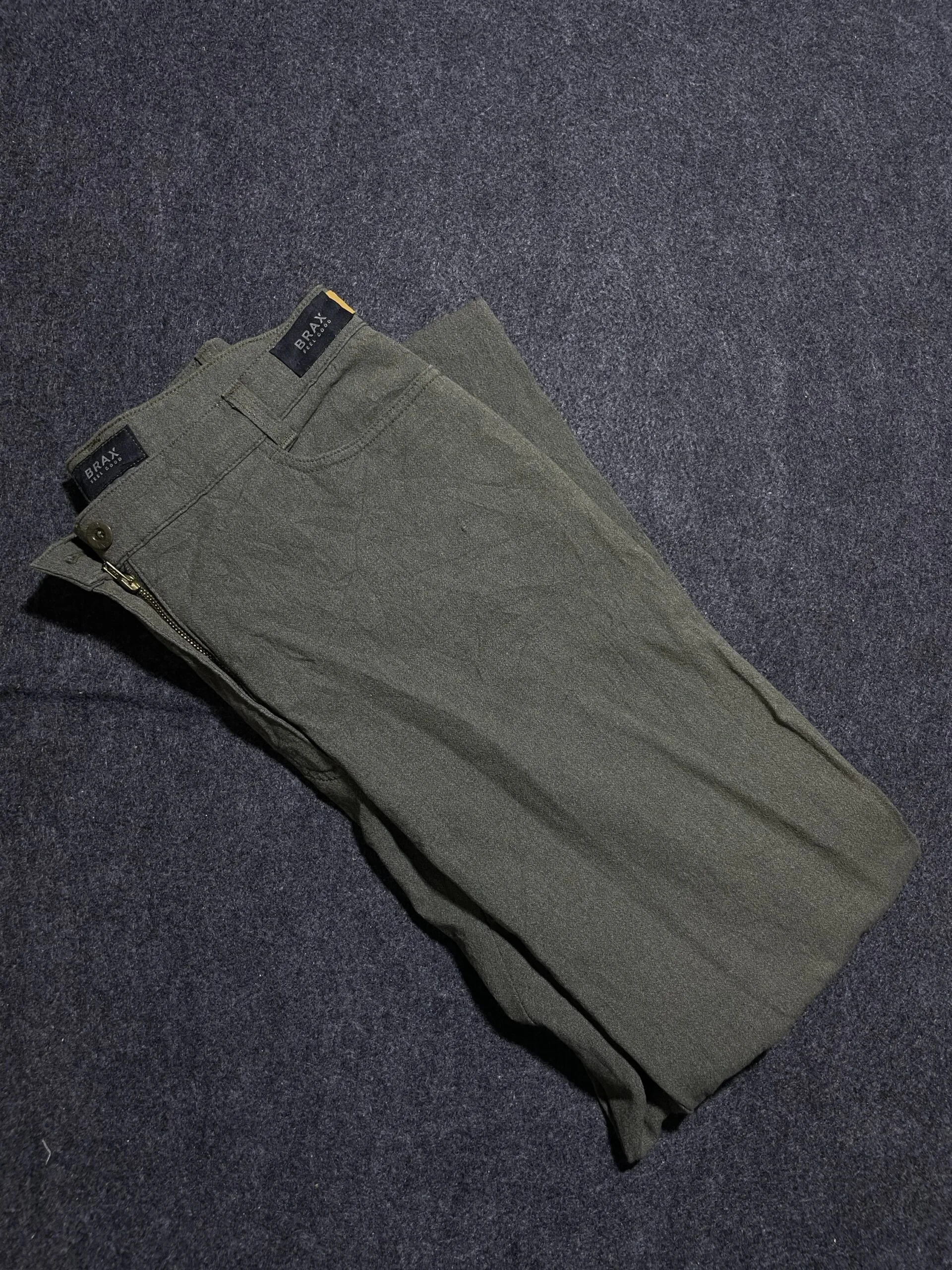 Brax Feel Good Mens Trouser Pant Olive Green M