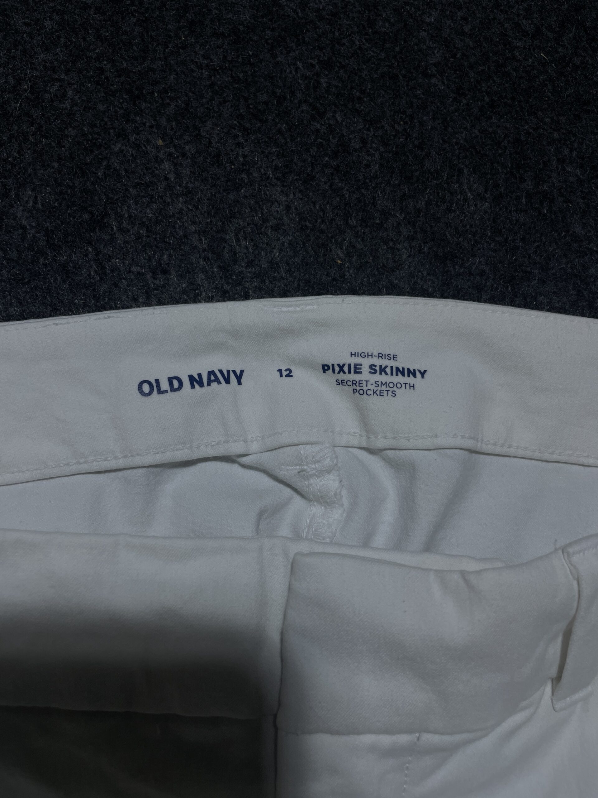 Old Navy Original High Rise Pixie Skinny Trouser Pant White Large