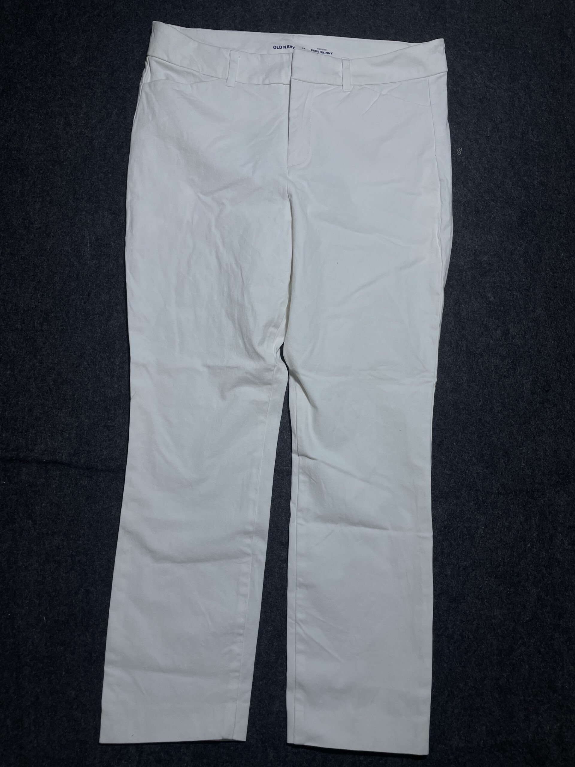 Old Navy Original High Rise Pixie Skinny Trouser Pant White Large