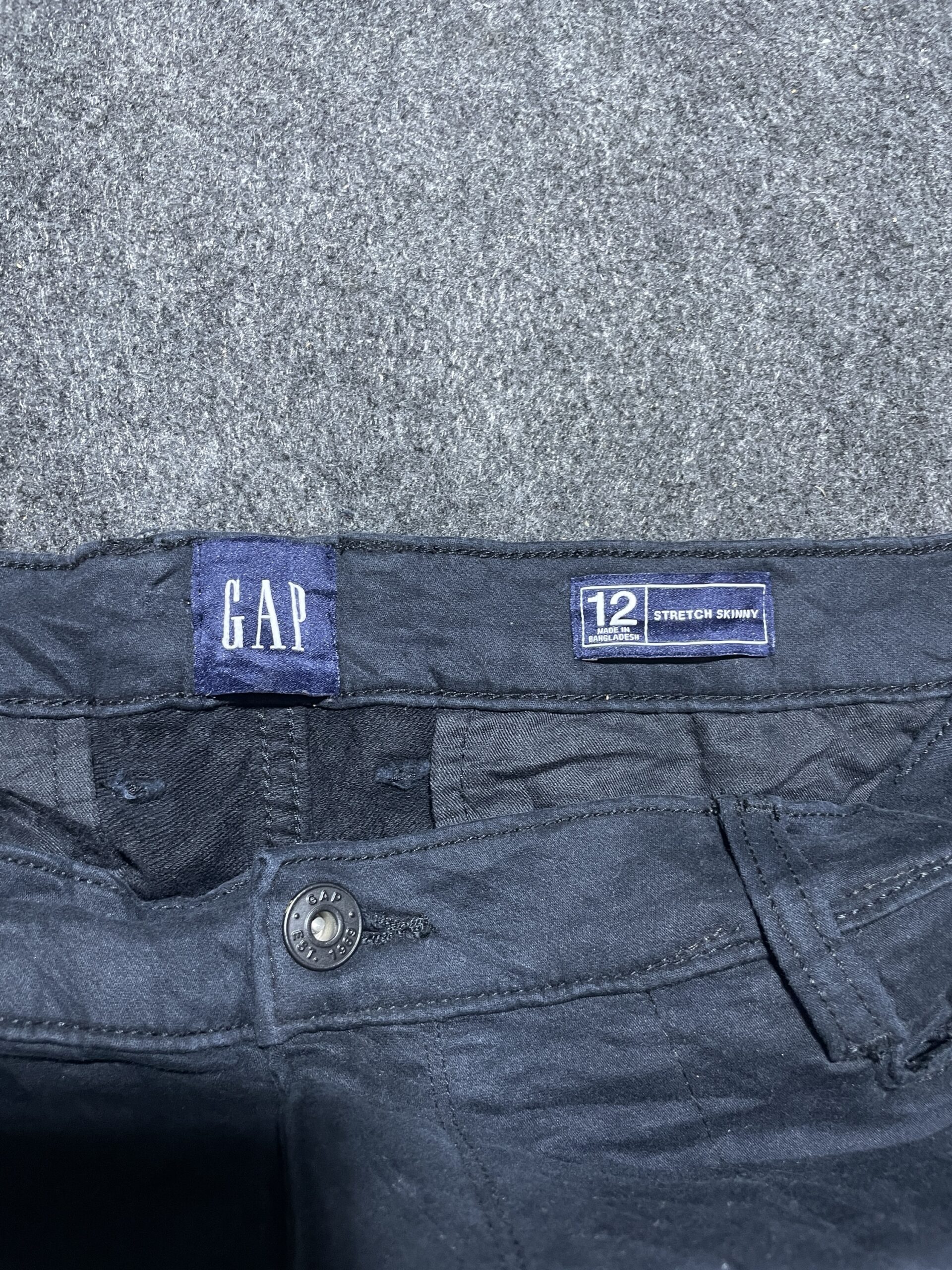 Gap Original Stretch Skinny fit Trouser Pant Navy Large