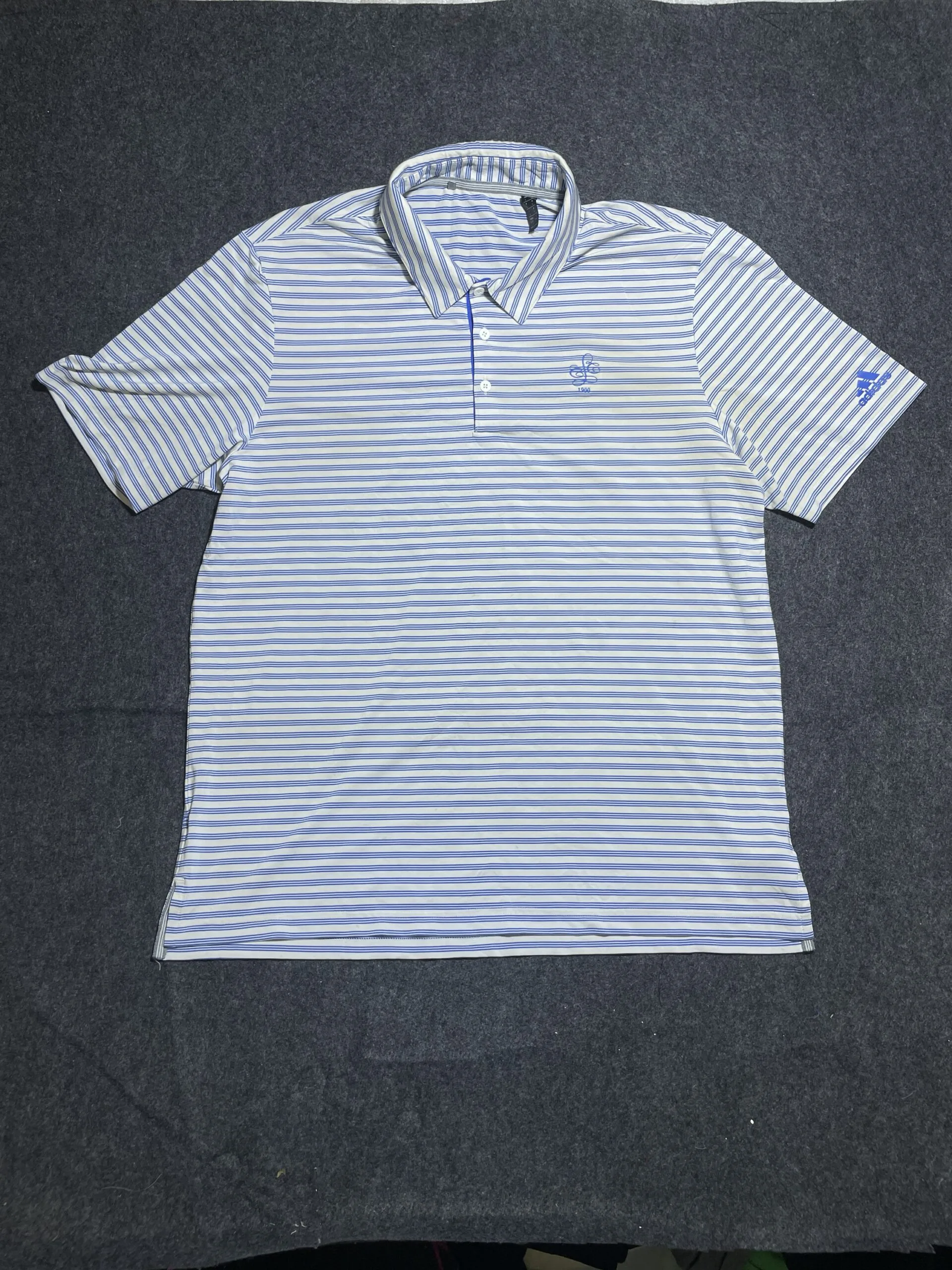 Adidas Original Men’s Polo Tshirt White Blue XXL