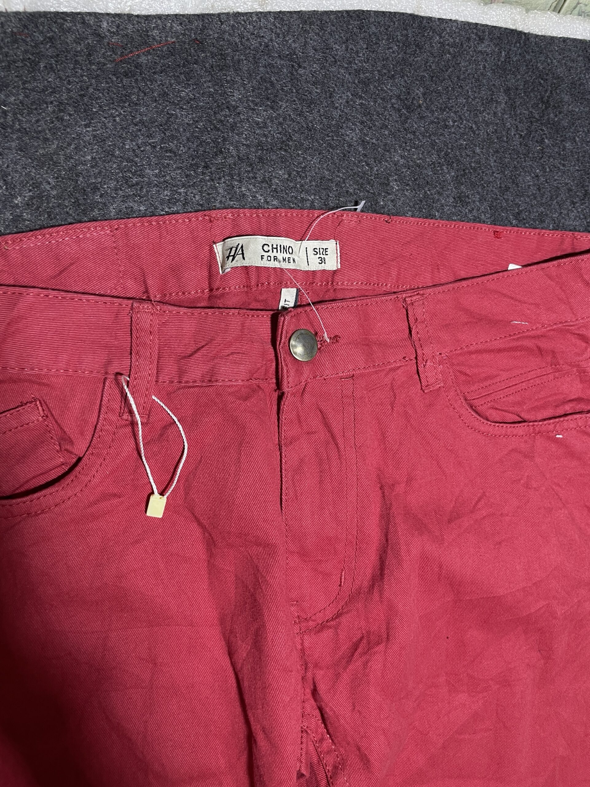HA Casual Men’s Chinos Red 32 | Made In Taiwan | New Item | 100% Cotton