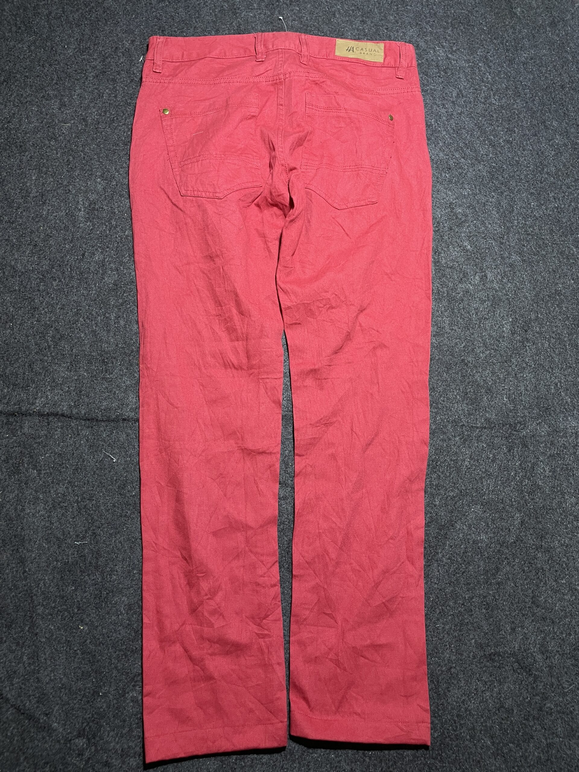HA Casual Men’s Chinos Red 32 | Made In Taiwan | New Item | 100% Cotton