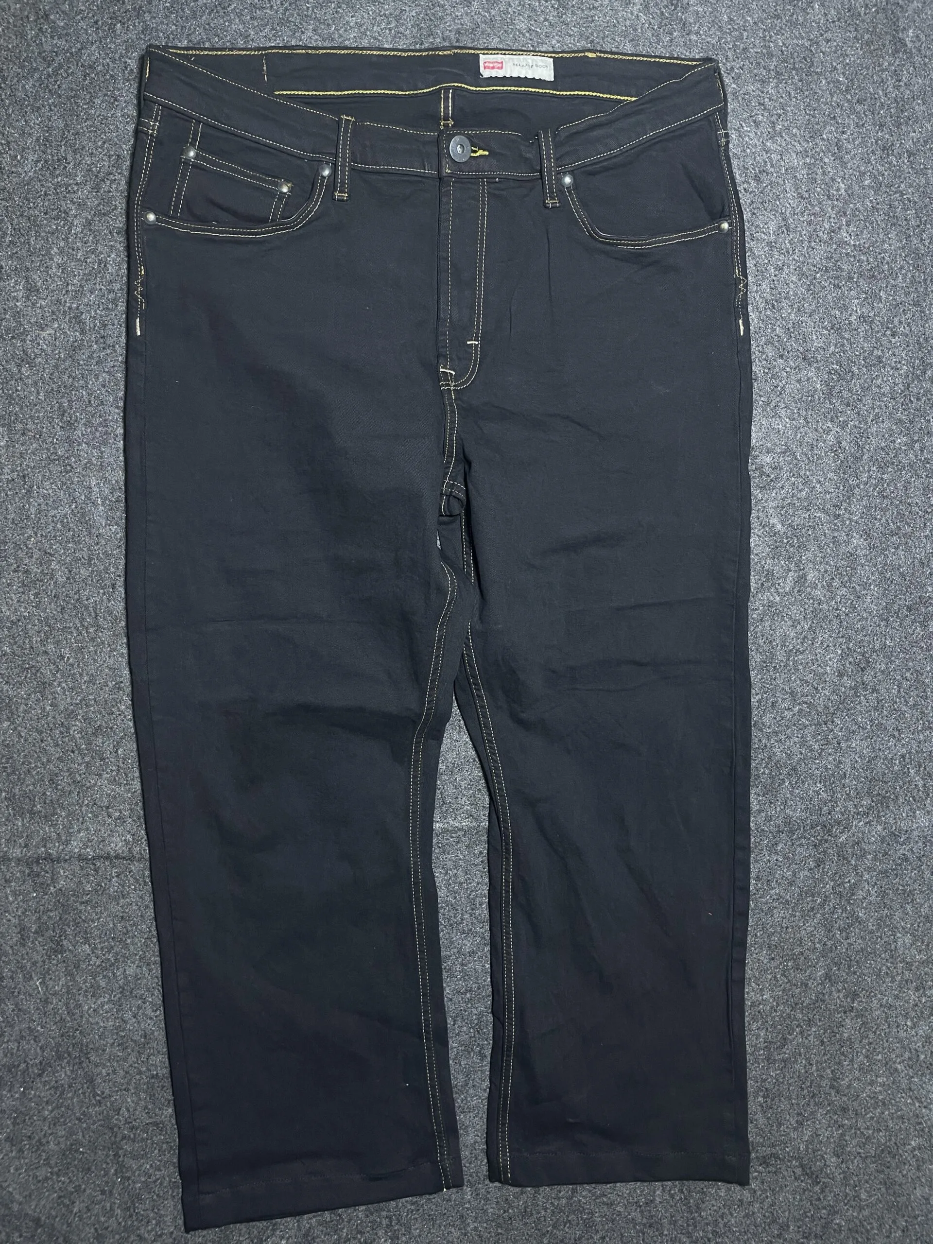 Wrangler Relaxed Boot Men’s Denim Jeans Black | Waist 36