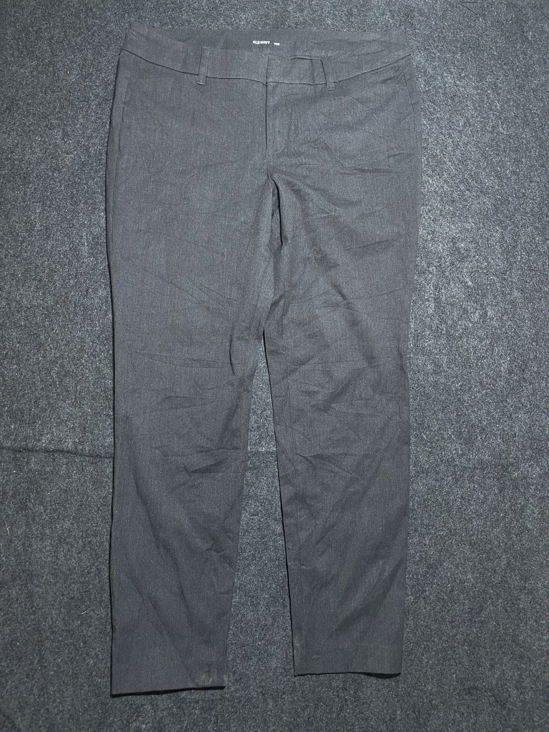 Old Navy Pixie Dark Grey Slim Pants – Women’s Stretch Casual Trousers | 32
