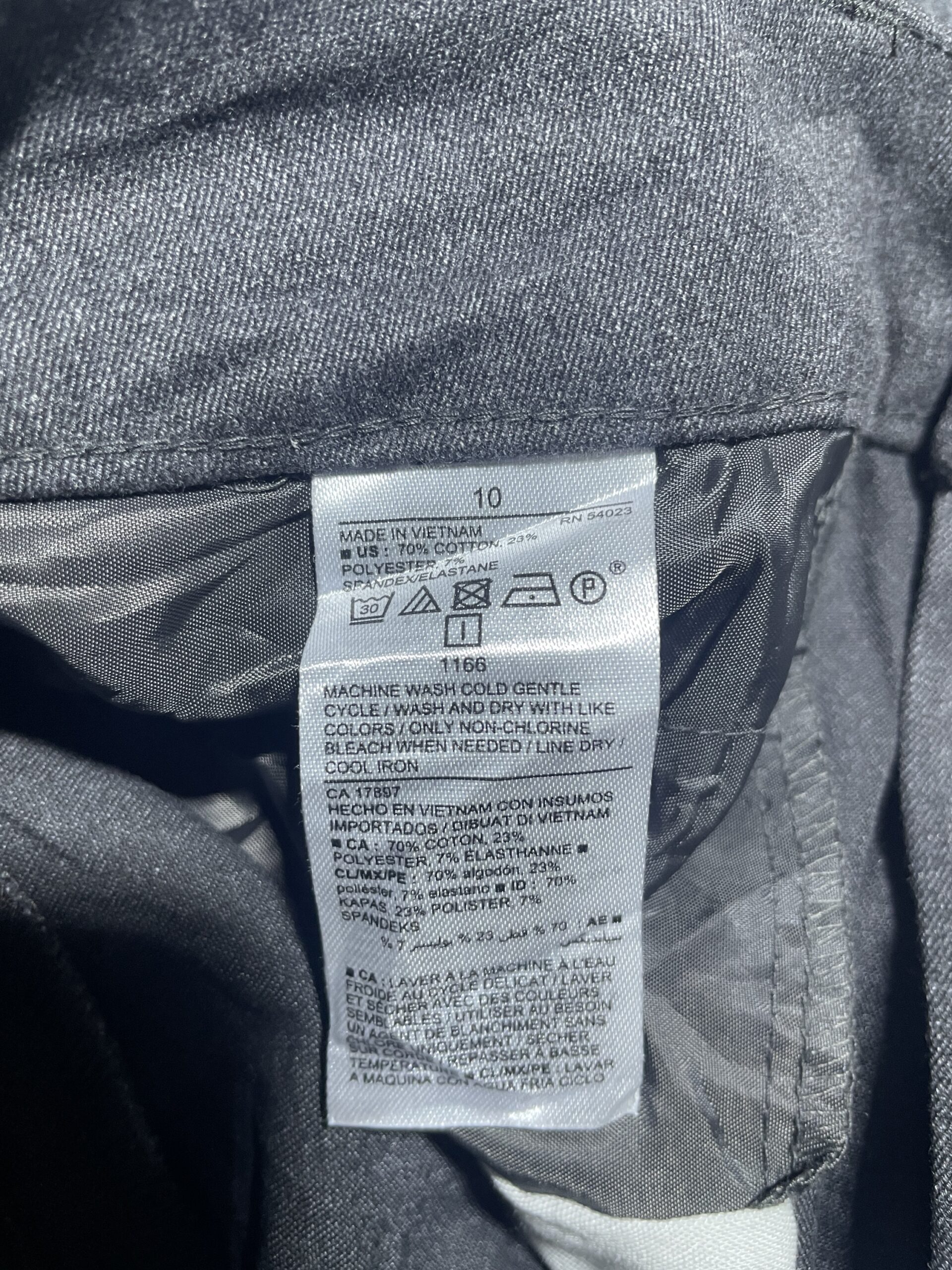 Old Navy Pixie Dark Grey Slim Pants – Women’s Stretch Casual Trousers | 32