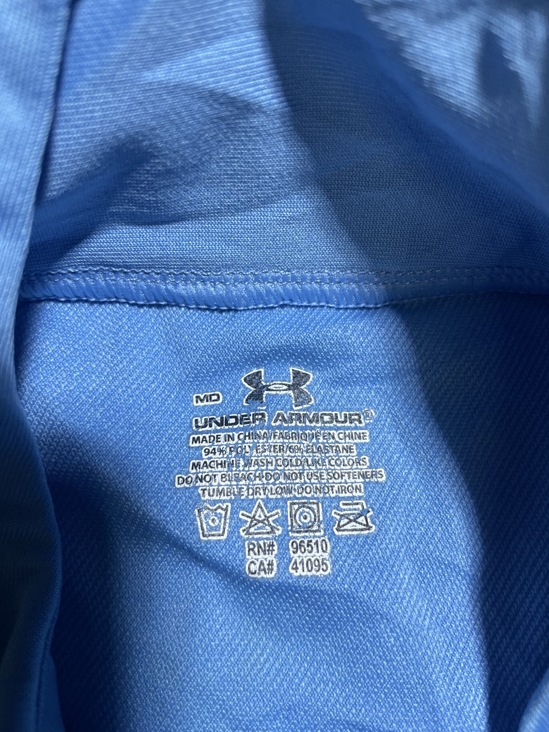 Under Armour Original Coldgear Half Zip Up Training Tshirt Blue S