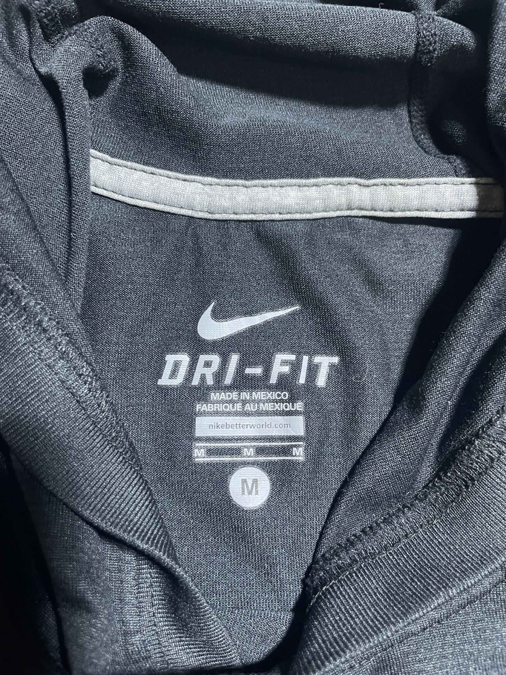 Nike Original Dri Fit Hooded Training Tshirt Black L