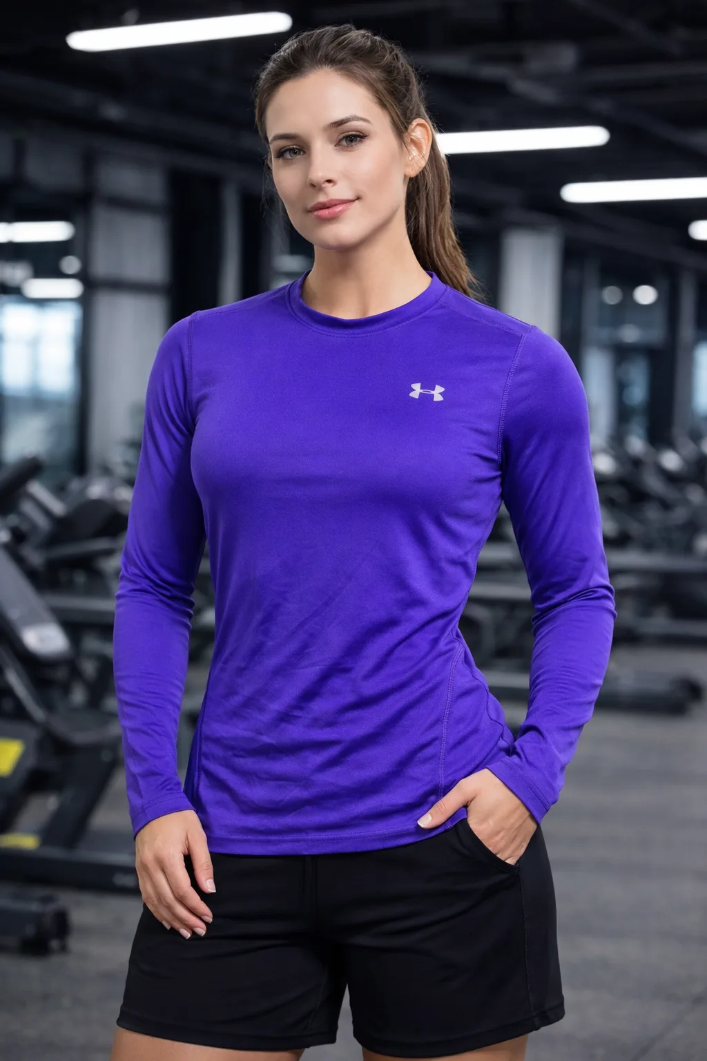 Under Armour Coldgear Body Fitted Women’s Tshirt Purple S