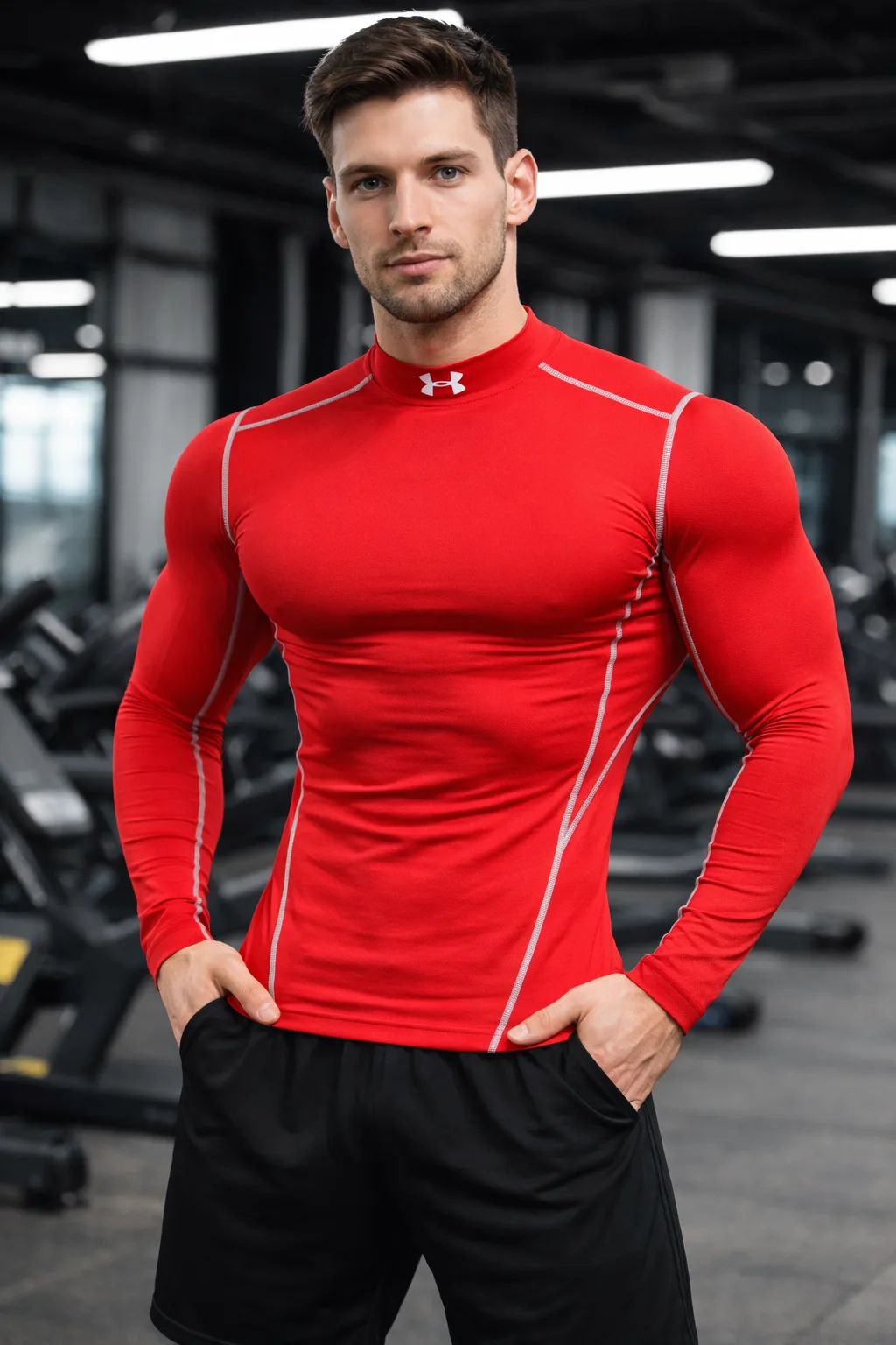 Under Armour Coldgear High Neck Compression Red XL