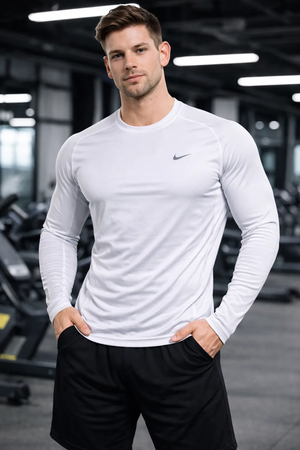 Nike Dri Fit Sports Tshirt White S