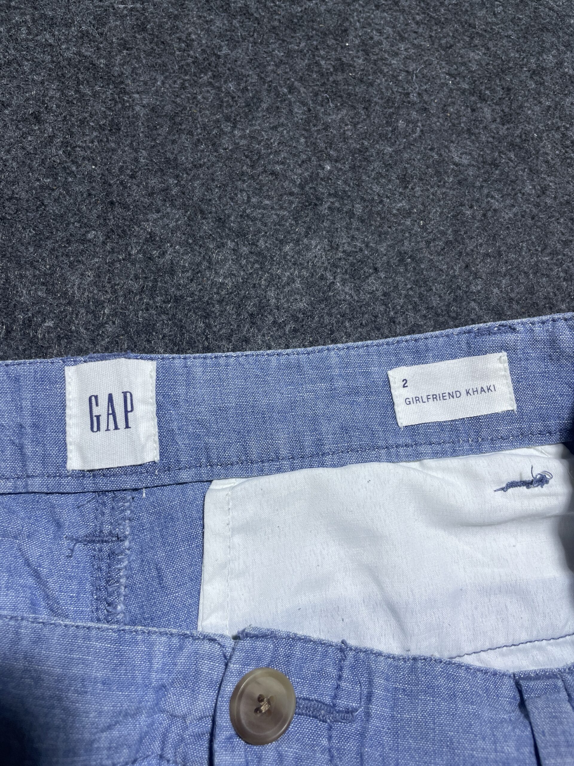 GAP Women’s Girlfriend Khaki Pants Light Blue Casual Trousers 30