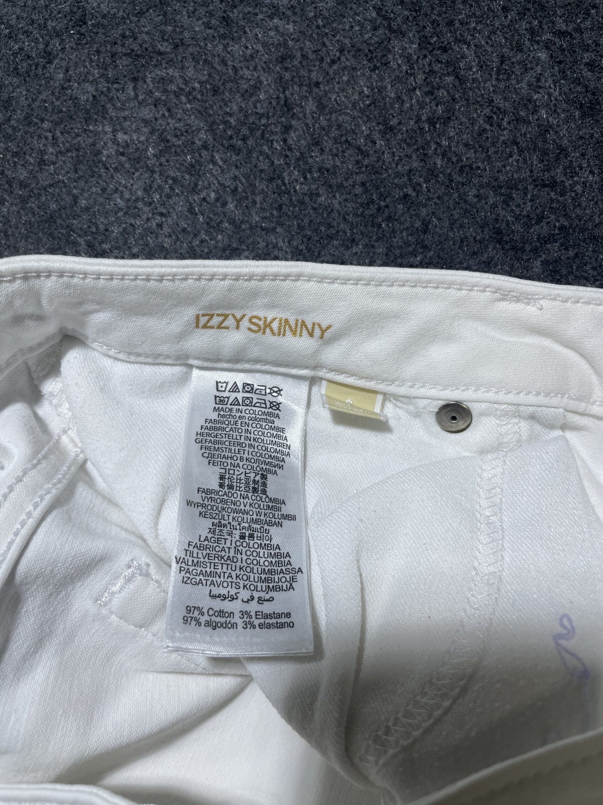 Michael Kors Izzy Skinny White Denim jeans Premium Stretch 32