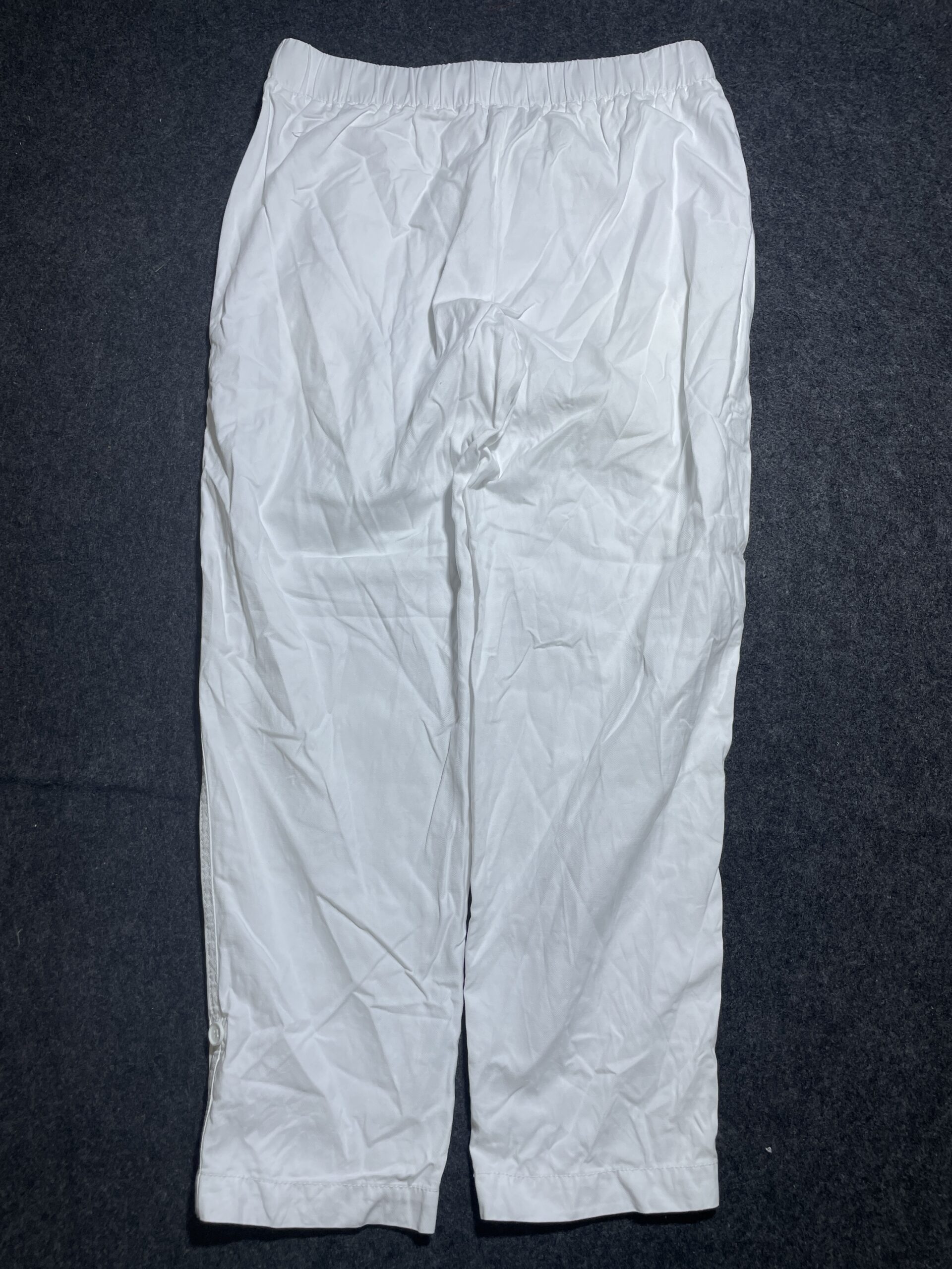 Talbots White Drawstring Relaxed Fit Casual Trouser M