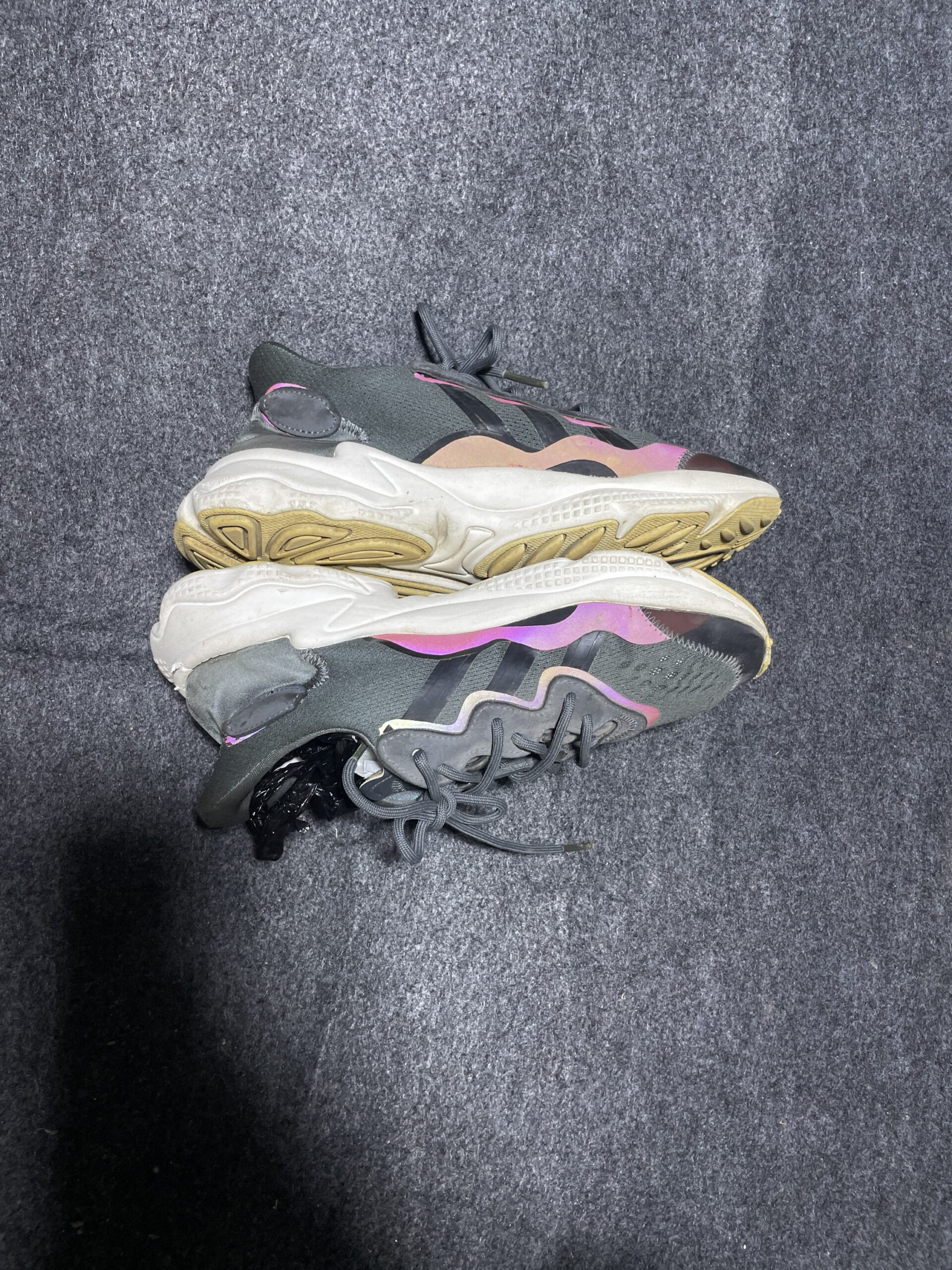 Adidas Ozweego Adiprene Chunky Sneakers | Grey/Pink | Imported | Size UK 6