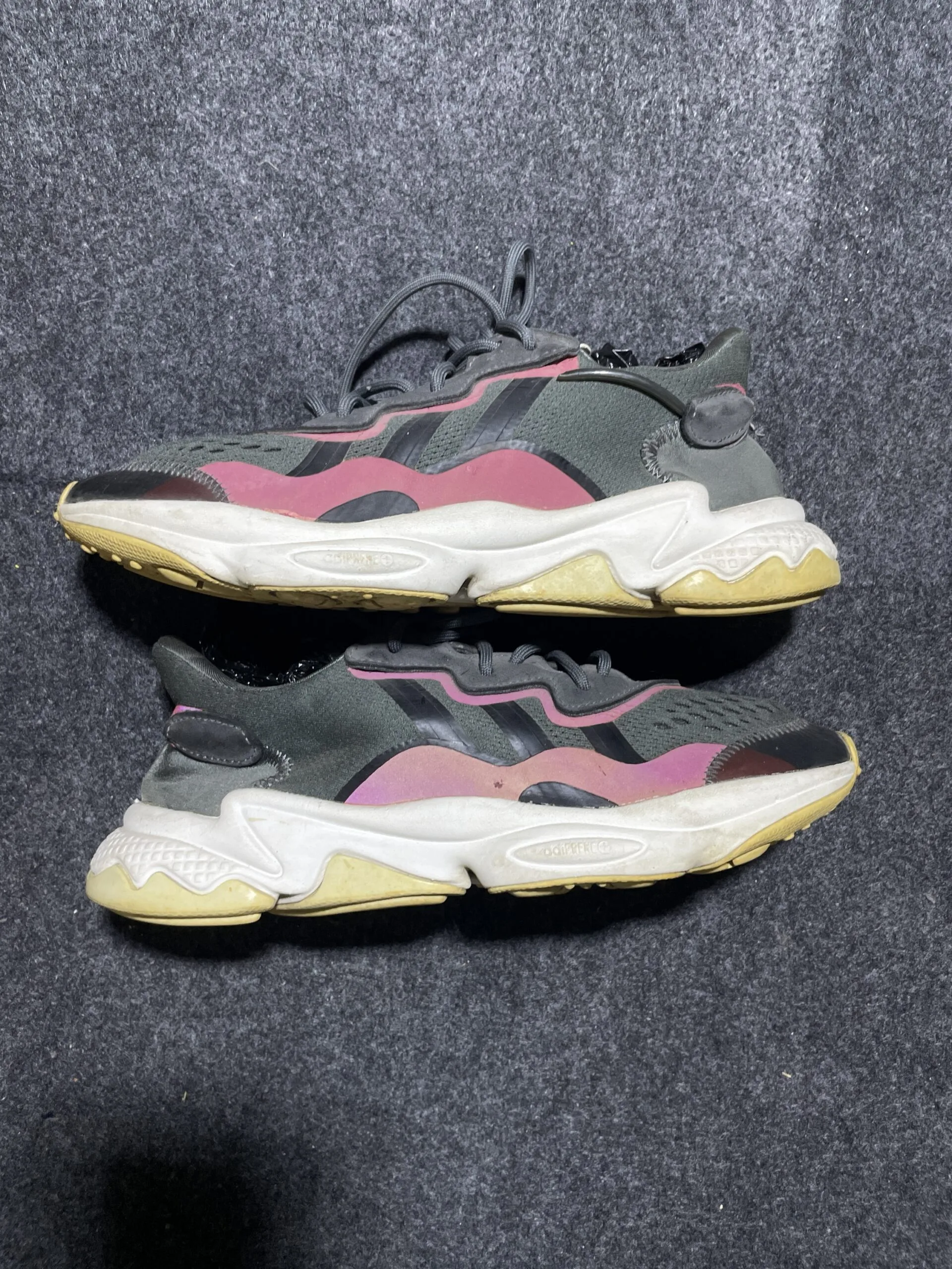 Adidas Ozweego Adiprene Chunky Sneakers | Grey/Pink | Imported | Size UK 6