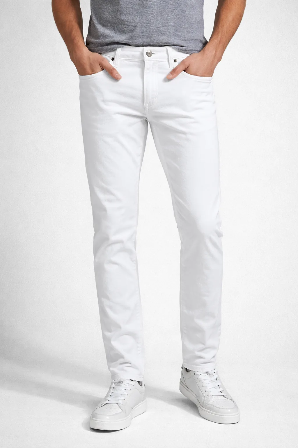 Michael Kors Izzy Skinny White Denim jeans Premium Stretch 32