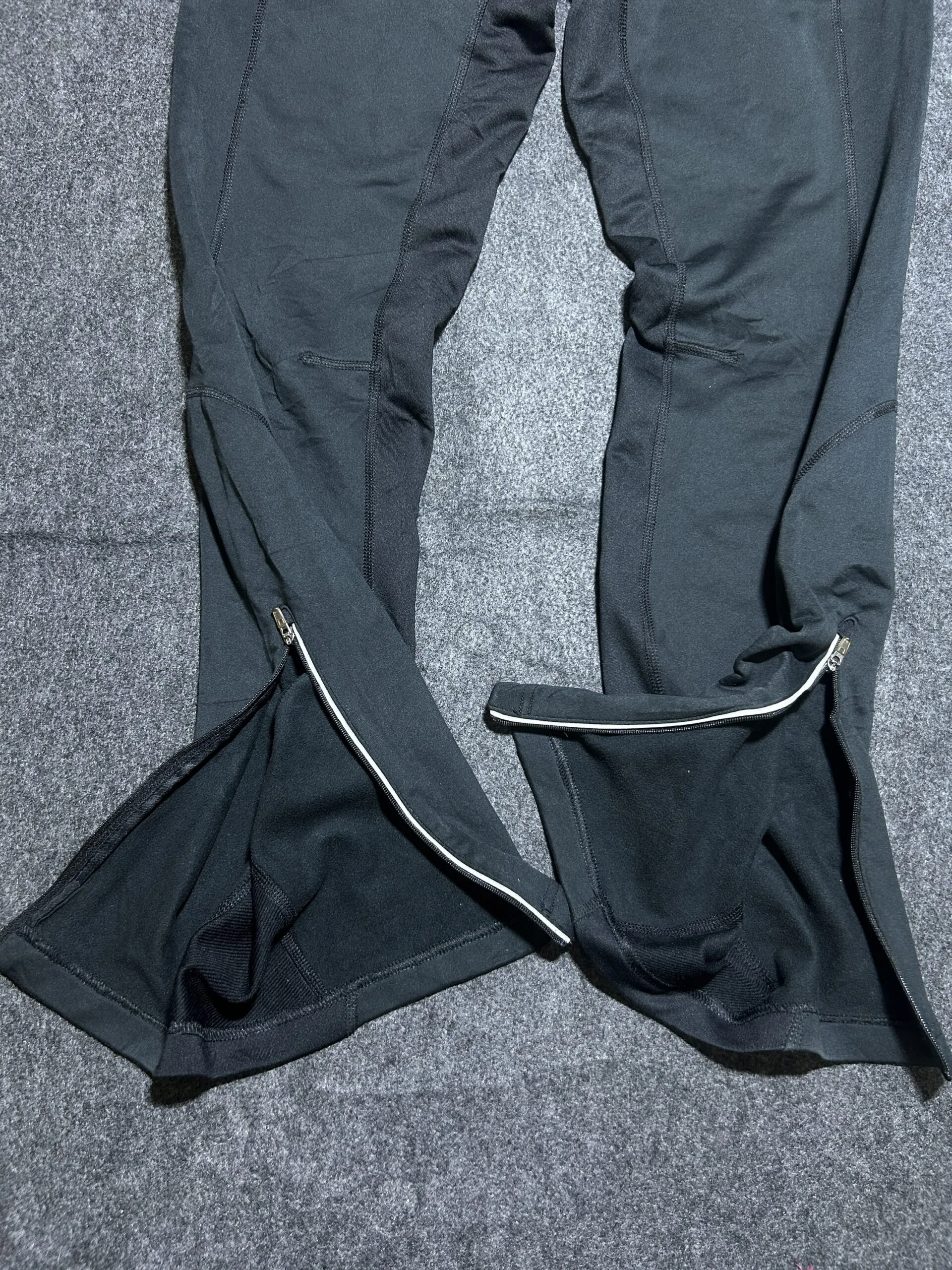 Nike Dri-FIT Black Performance Track Pants with Ankle Zips | 28-30 | Unisex