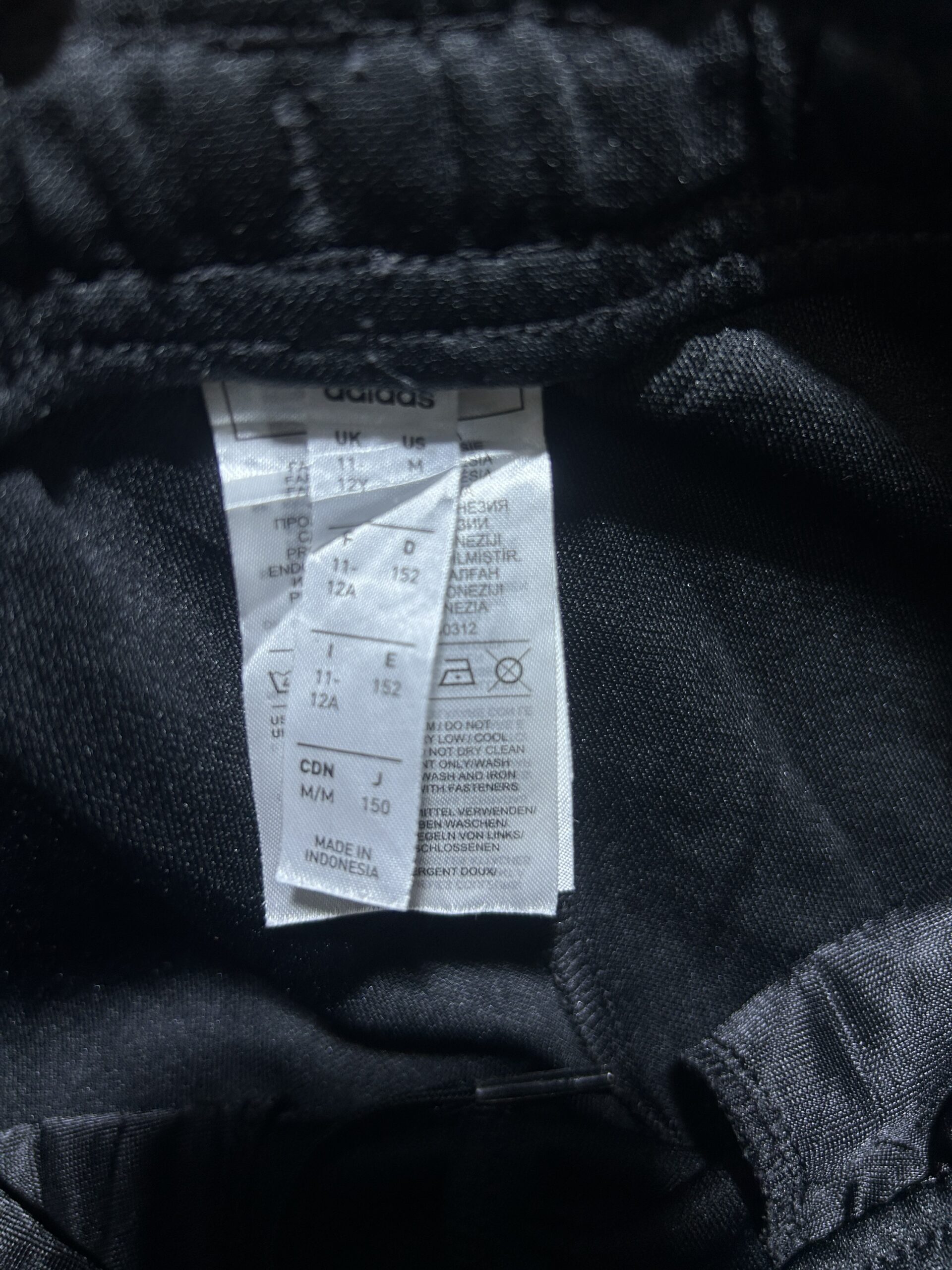 Adidas Black Slim Fit Performance Track Pants with Ankle Zips | 26-28