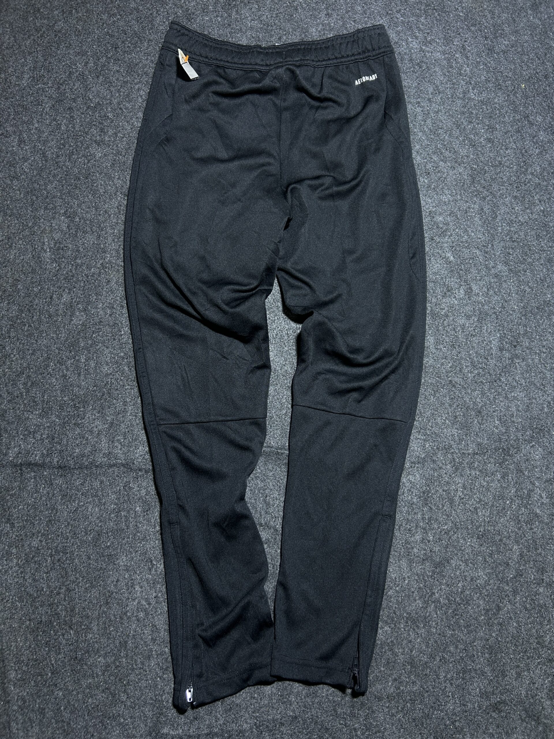 Adidas Black Slim Fit Performance Track Pants with Ankle Zips | 26-28