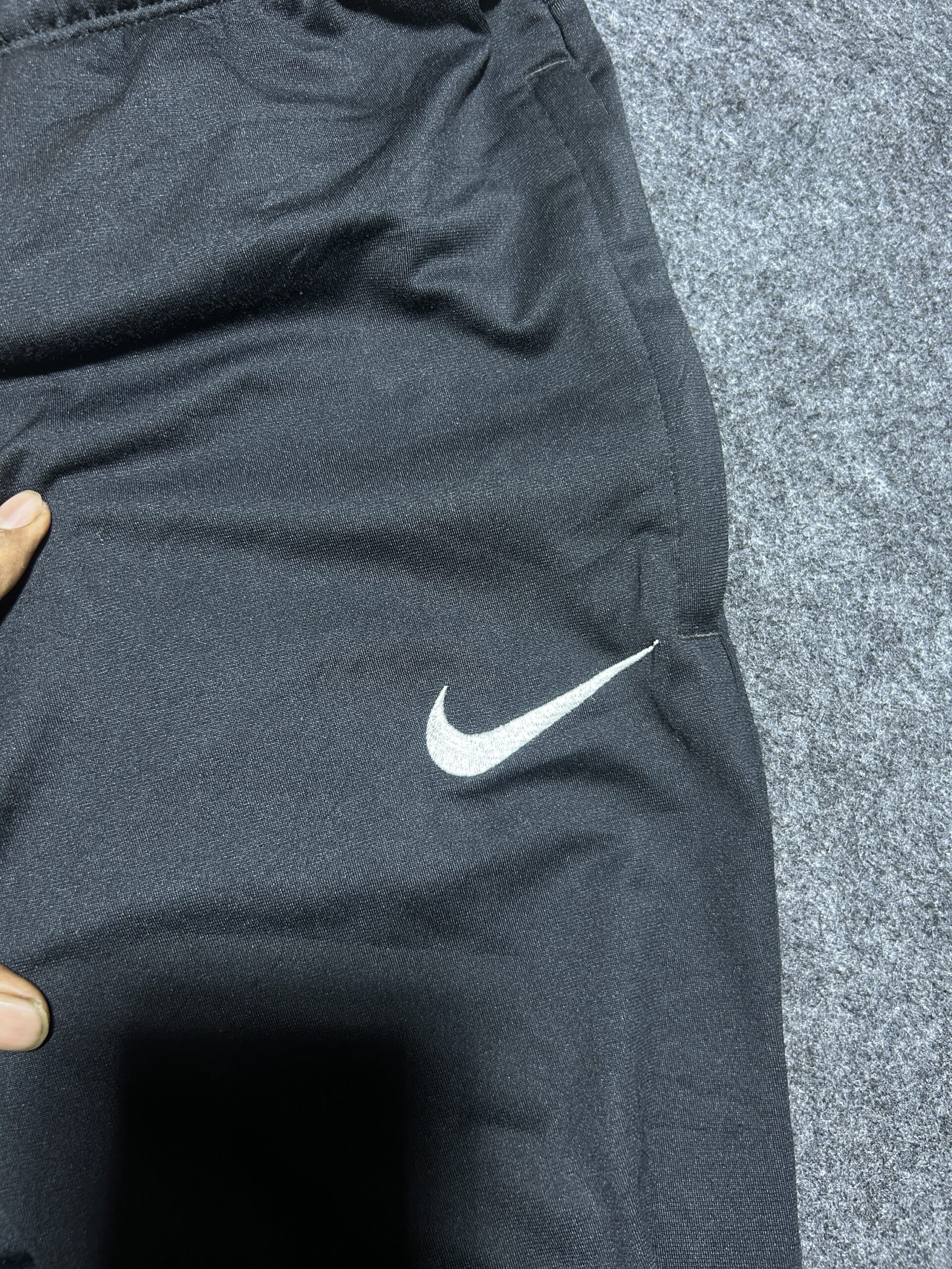 Nike Original Dri-FIT Lightweight Track Pants with Hem Zips Black | XL 34-38 | Unisex