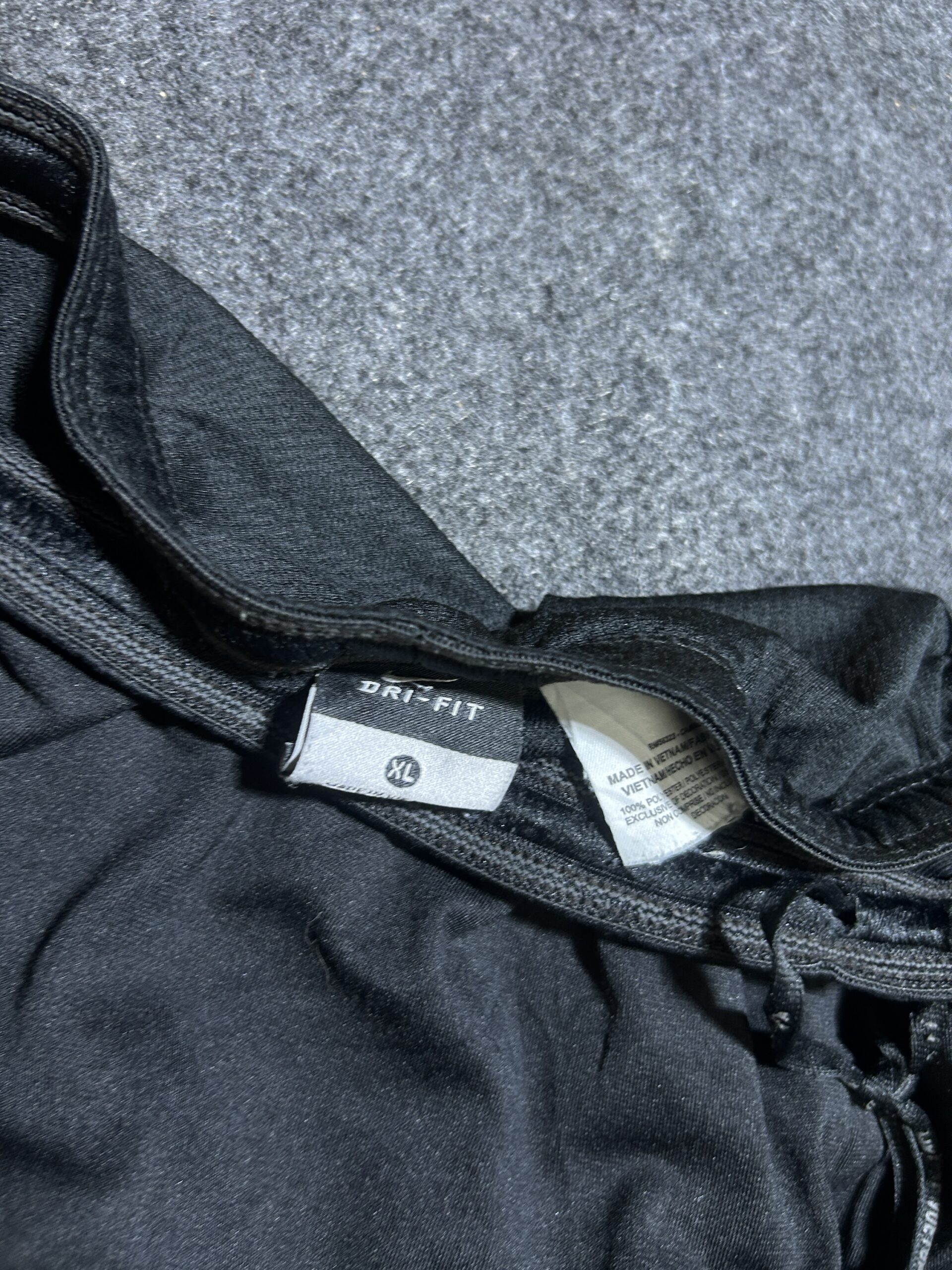 Nike Original Dri-FIT Lightweight Track Pants with Hem Zips Black | XL 34-38 | Unisex