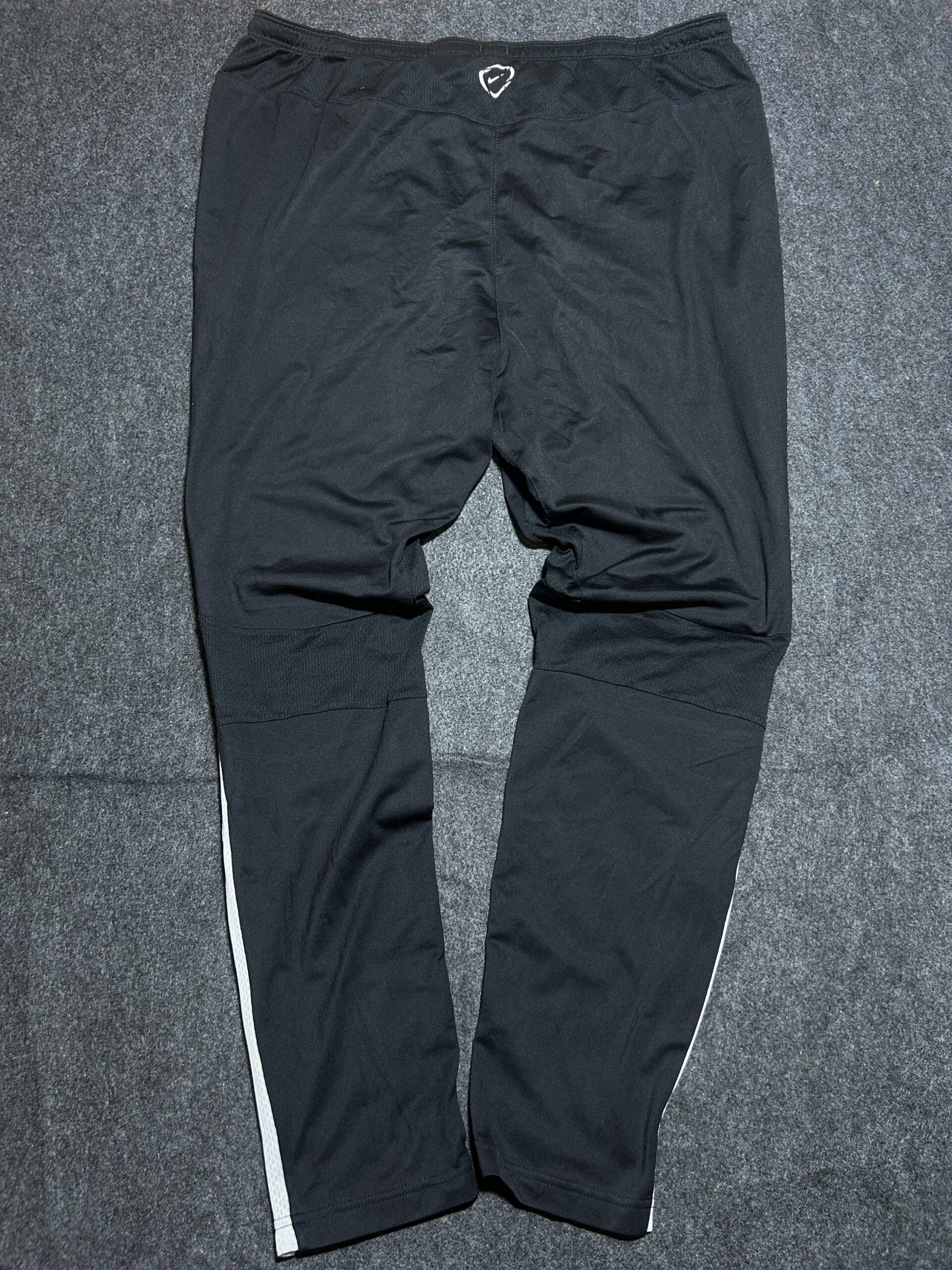 Nike Original Dri-FIT Lightweight Track Pants with Hem Zips Black | XL 34-38 | Unisex