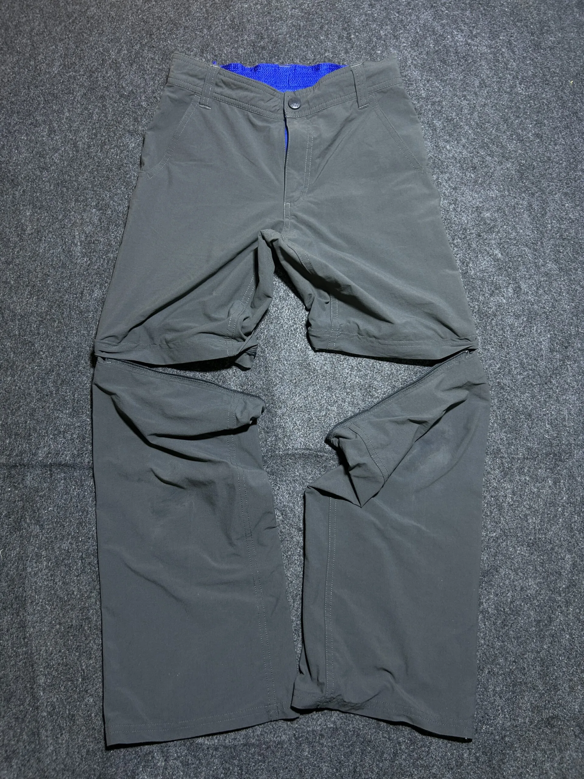 The North Face Convertible Hiking Pants (Zip-Off)  Grey | Youth M (Fits XS/S 26