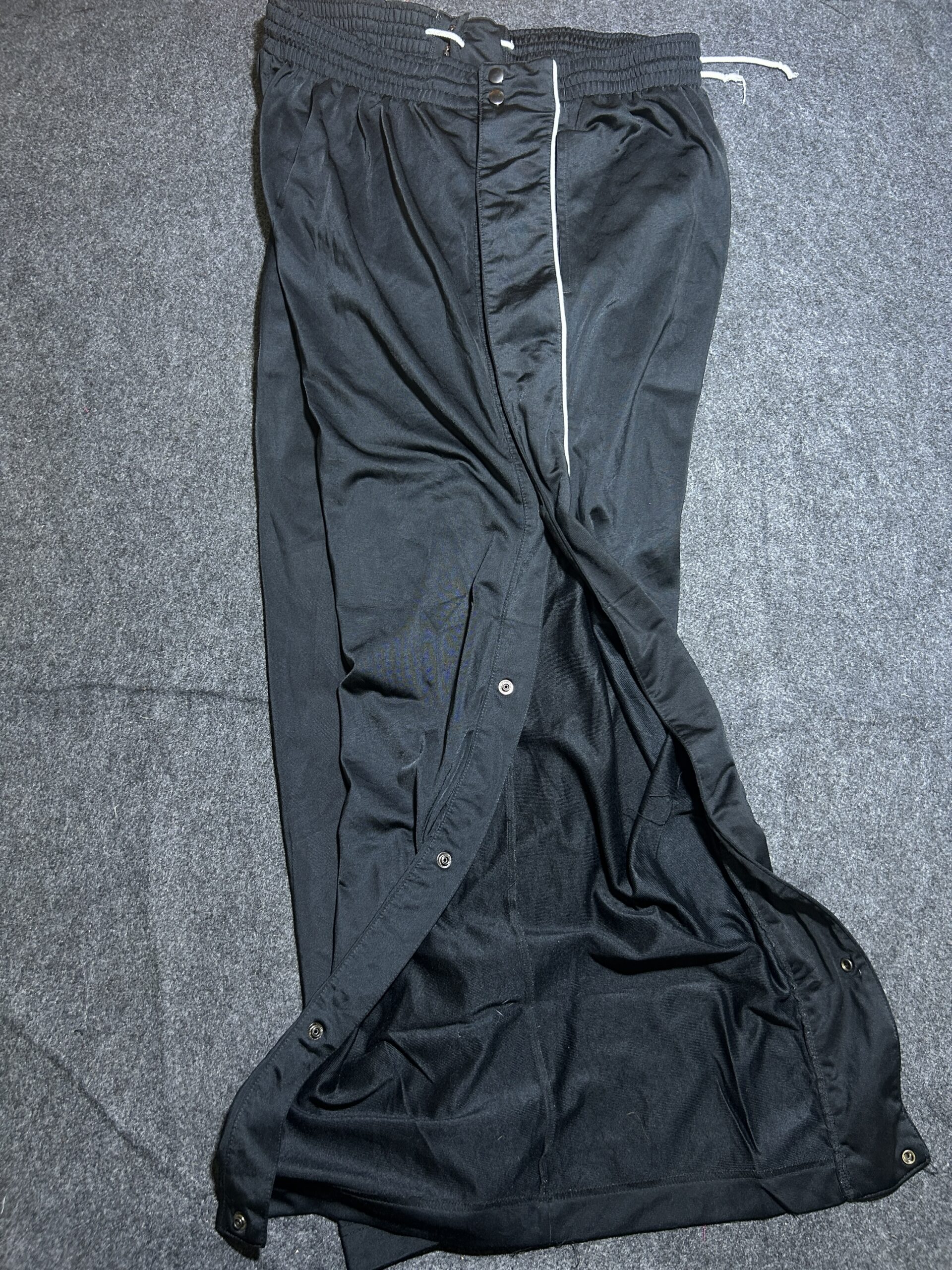 Nike Snap Button Track Pants – Black | Baggy Fit | Stretch 36-42 | Unisex