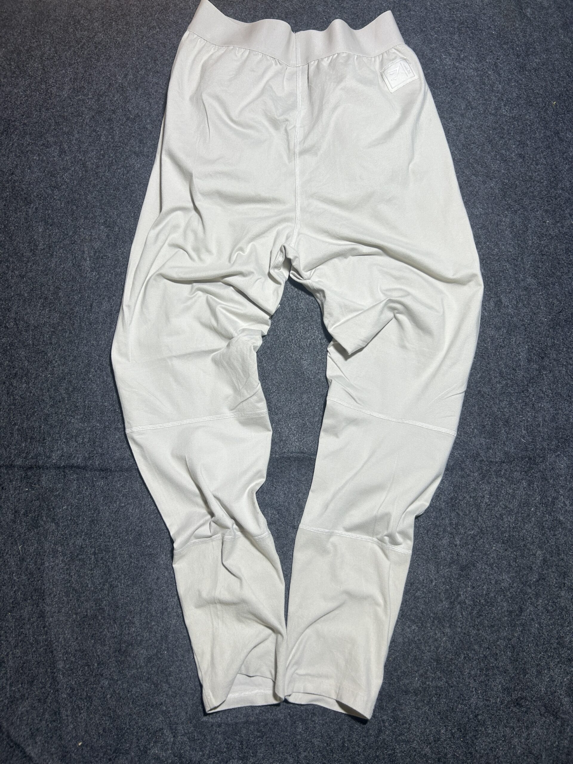 Gymshark Essential Training Track Pants Cream Beige | Stretch Fit Athleisure | 28-30 | unisex
