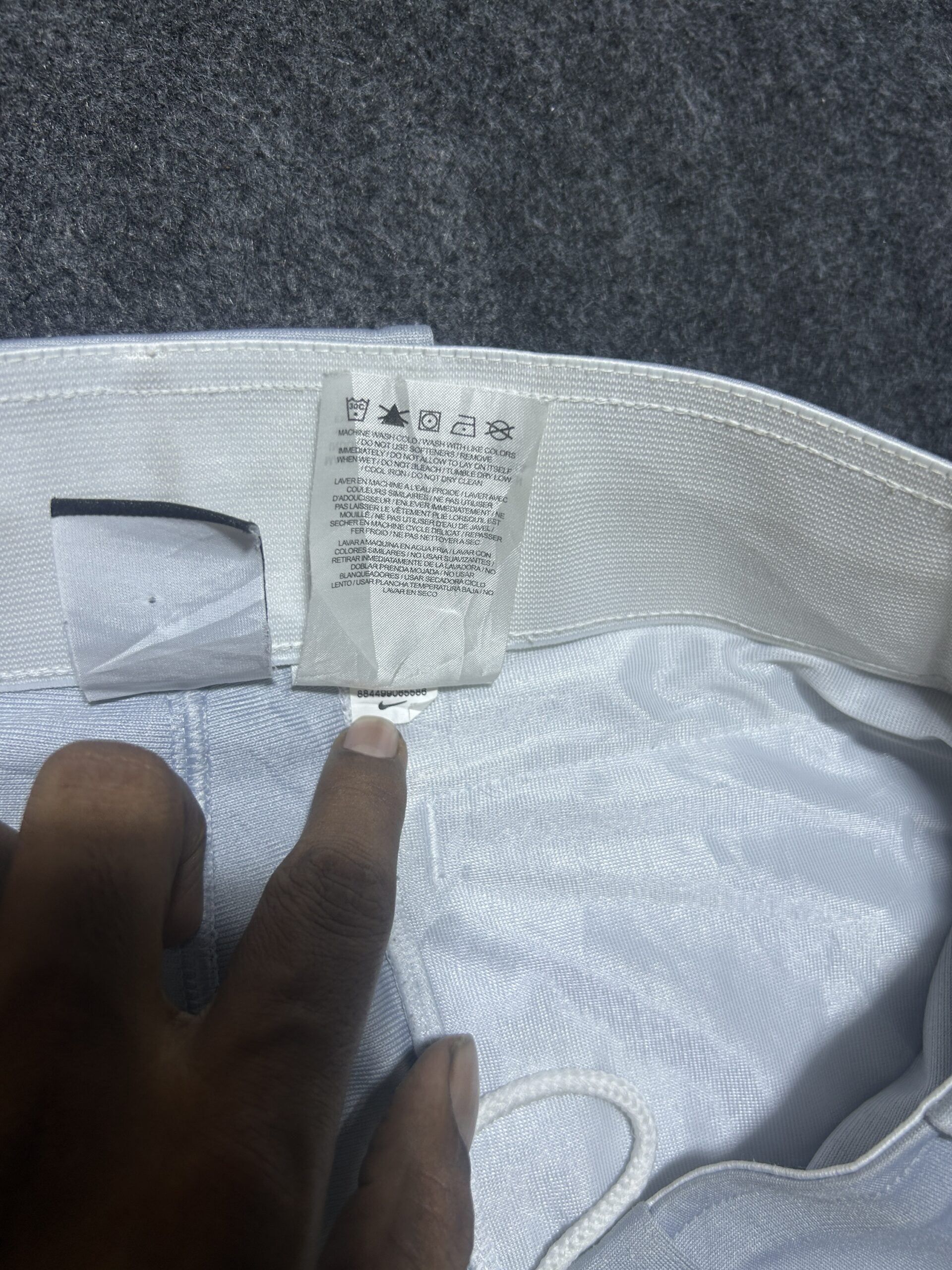 Nike Dri-FIT Performance Pants – Light Grey | Athletic Slim Fit | 34