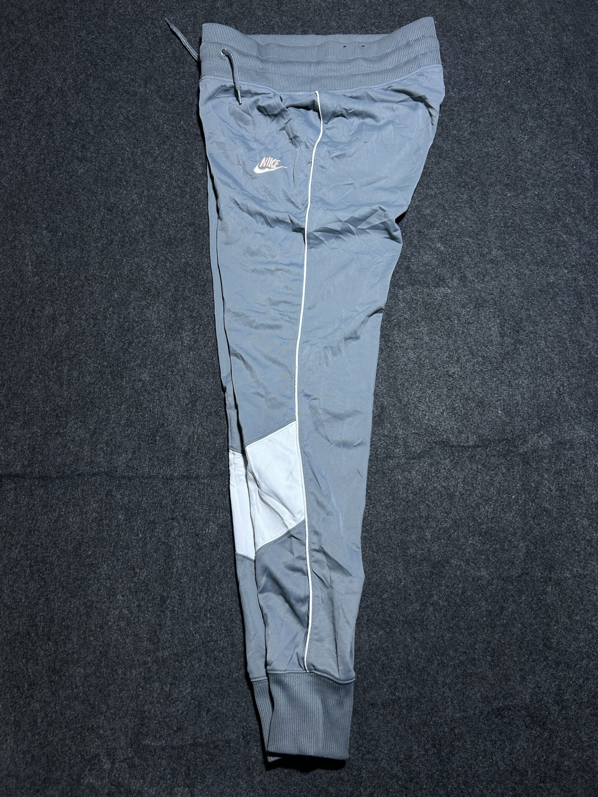 Nike Grey Tapered Track Pants with Panel Design | 28-30 | Unisex | Slim Fit