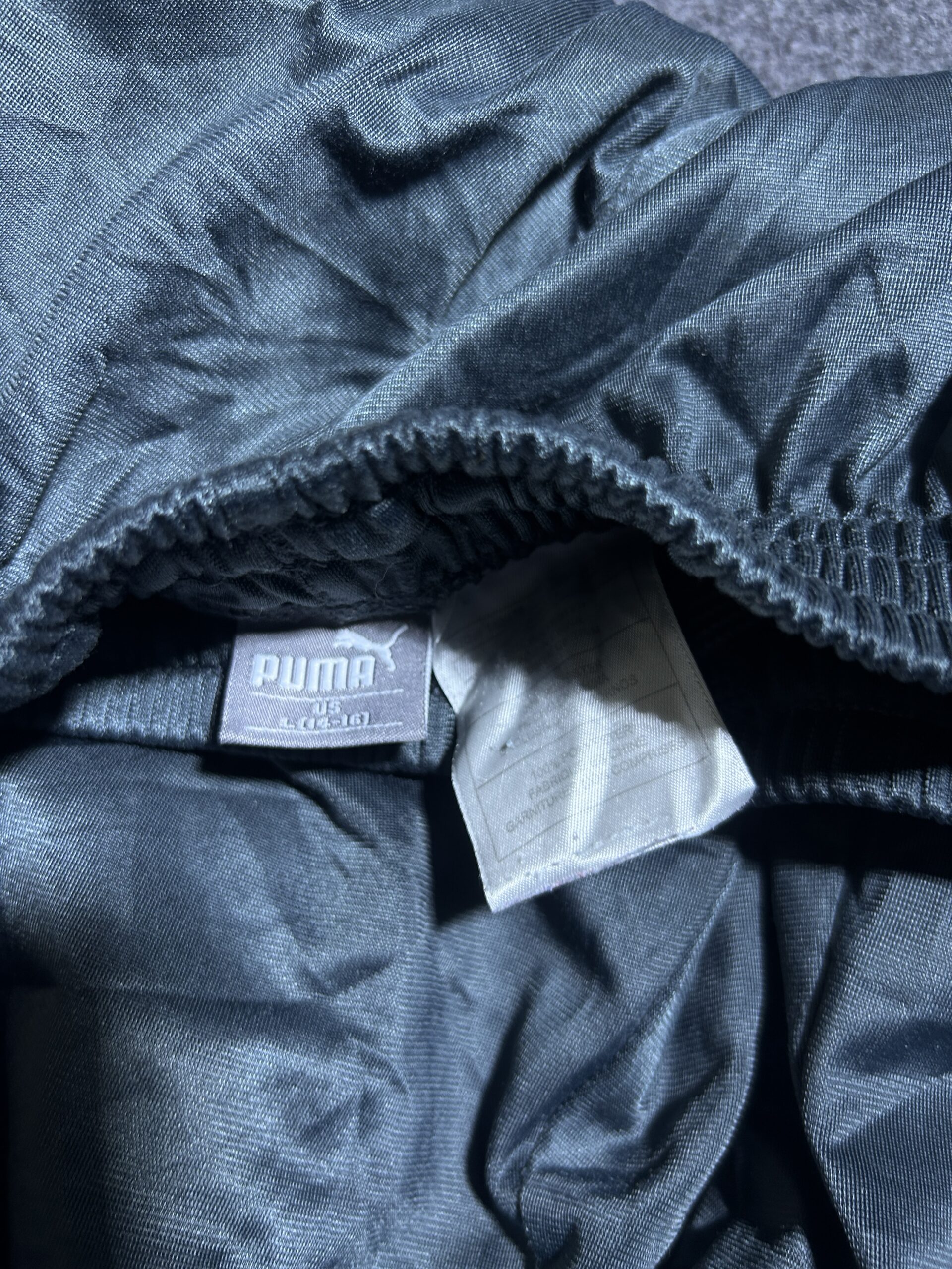 Puma Track Pants Charcoal Grey & Orange Side Stripe | Athletic Fit | 22-26