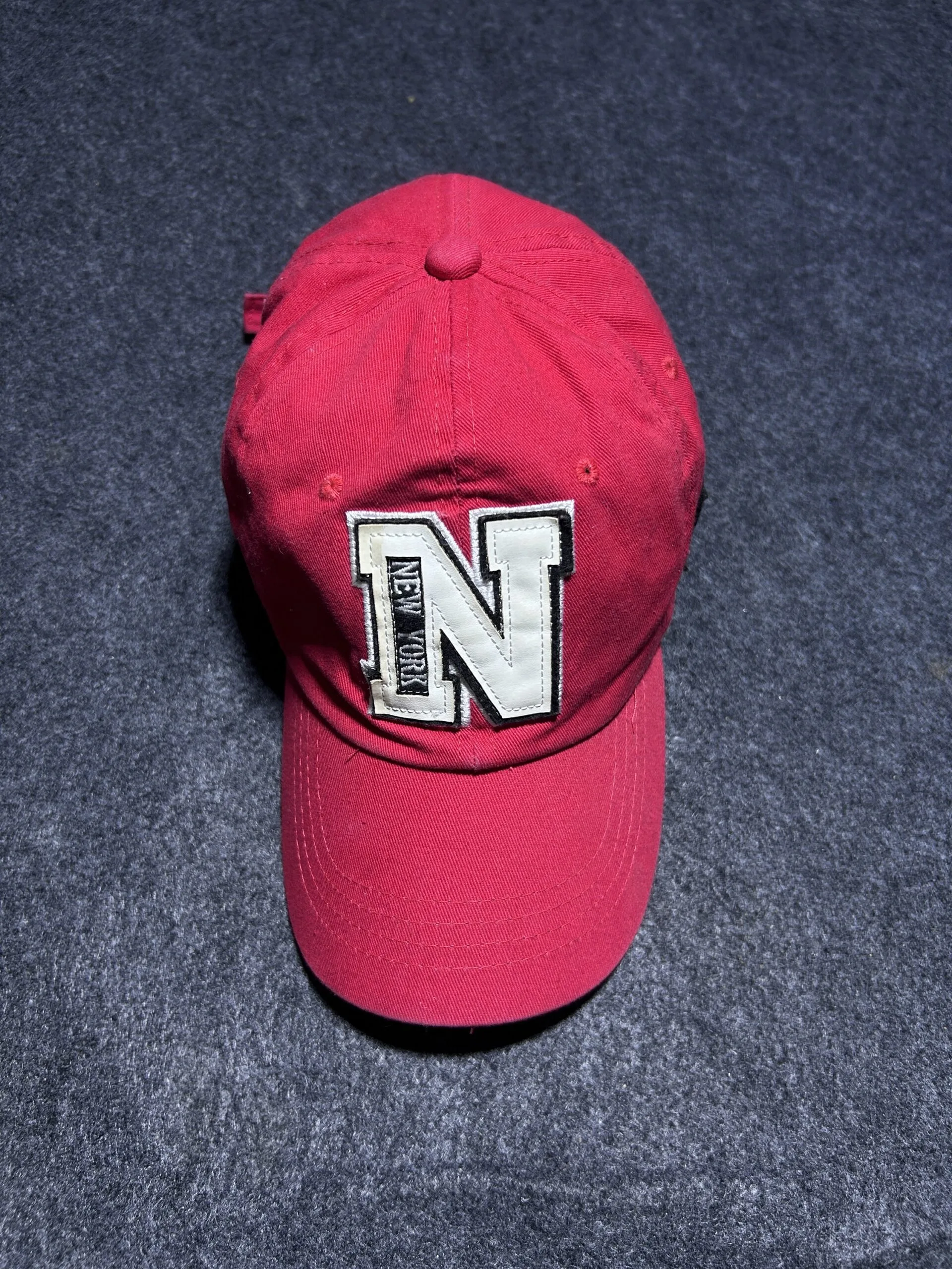 New York “N” Logo Red Cap | Streetwear Adjustable Hat