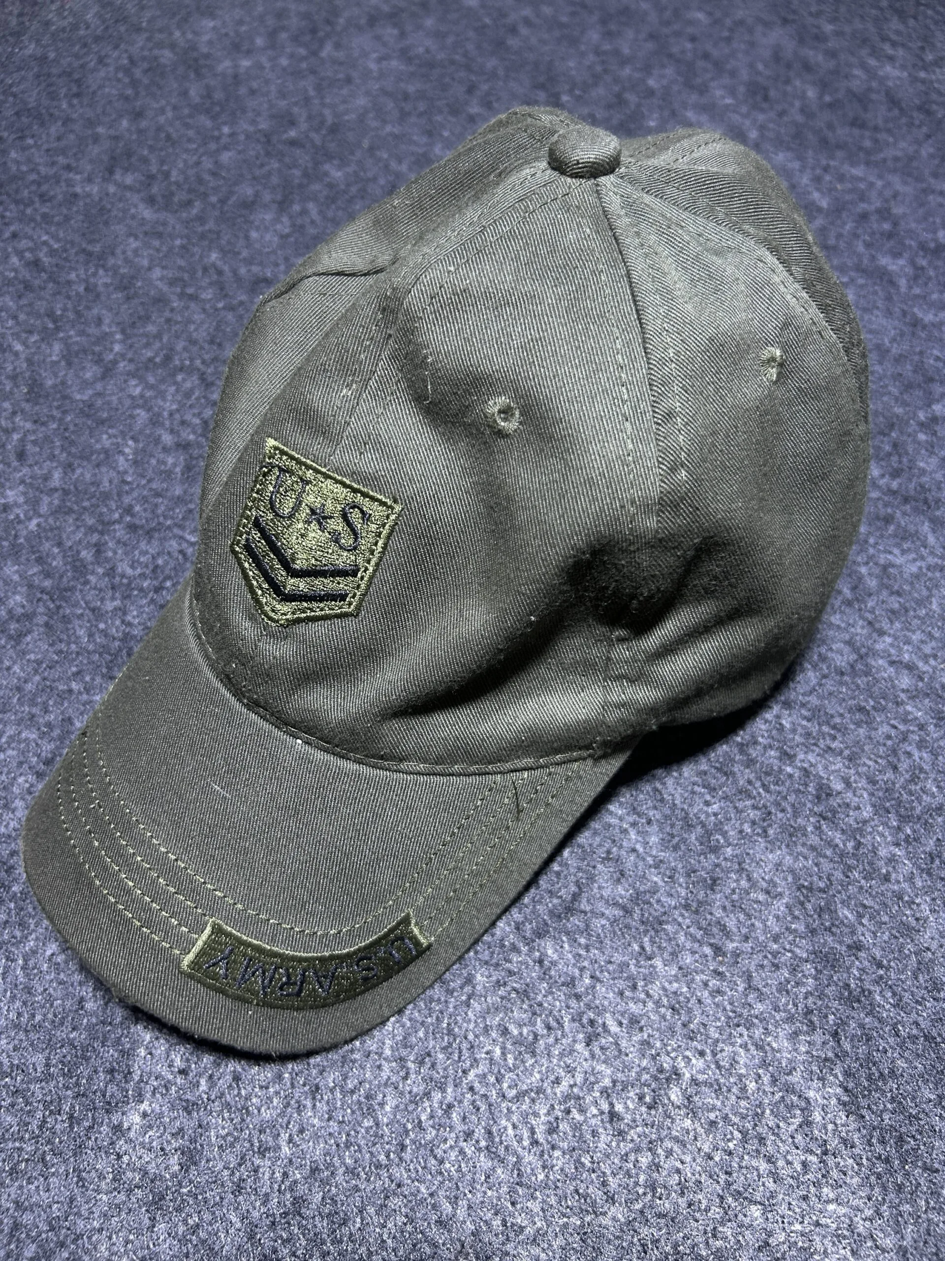 U.S. Army Military Style Olive Green Cap | Embroidered Logo Adjustable Hat