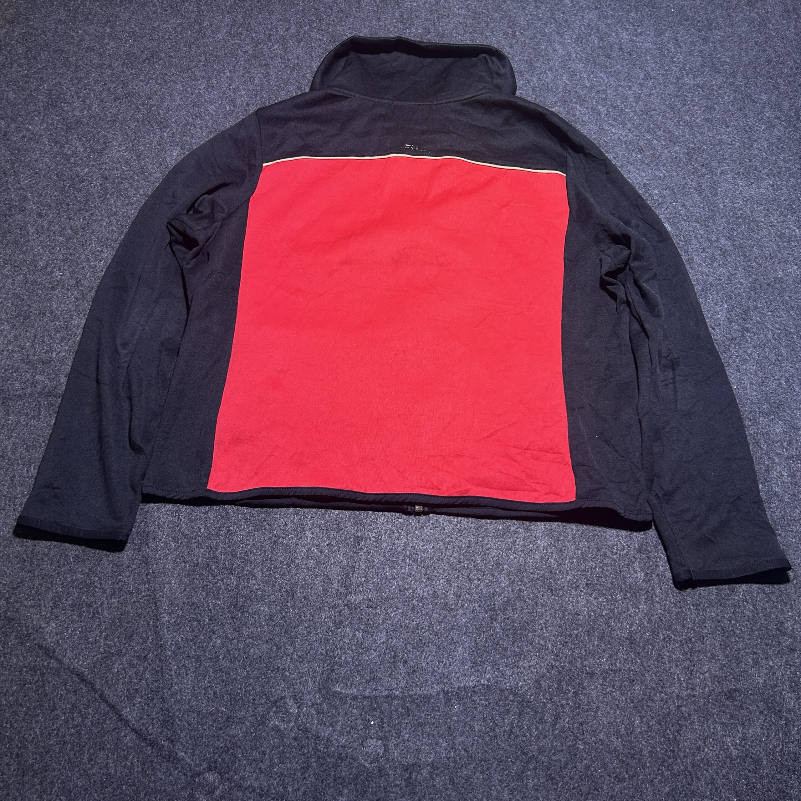 LRL Ralph Lauren Active Full Zip Track Jacket Red & Black XL | Cropped Streetwear Fit