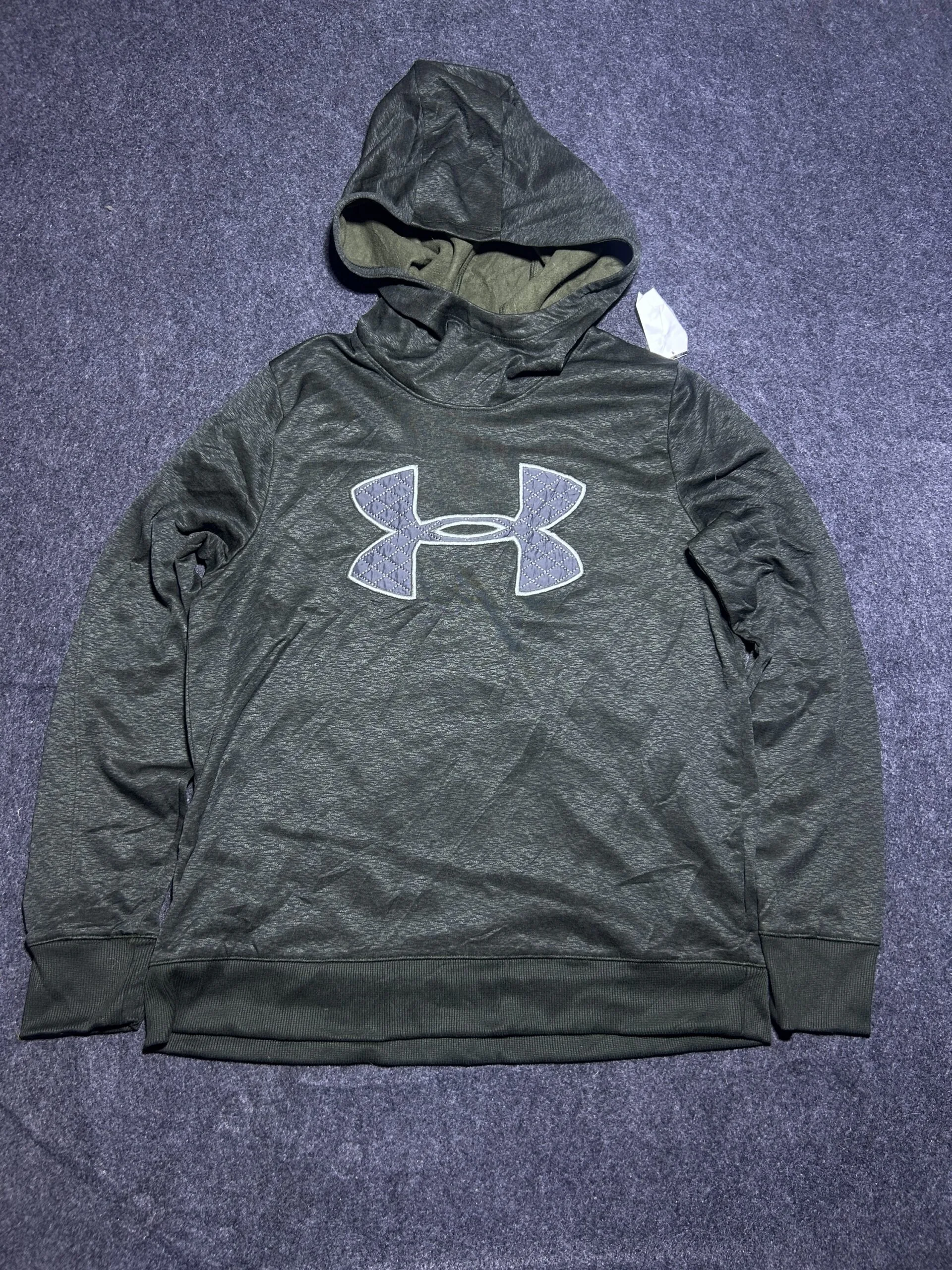 Under Armour Olive Green Logo Hoodie | Loose Fit | M | Like New