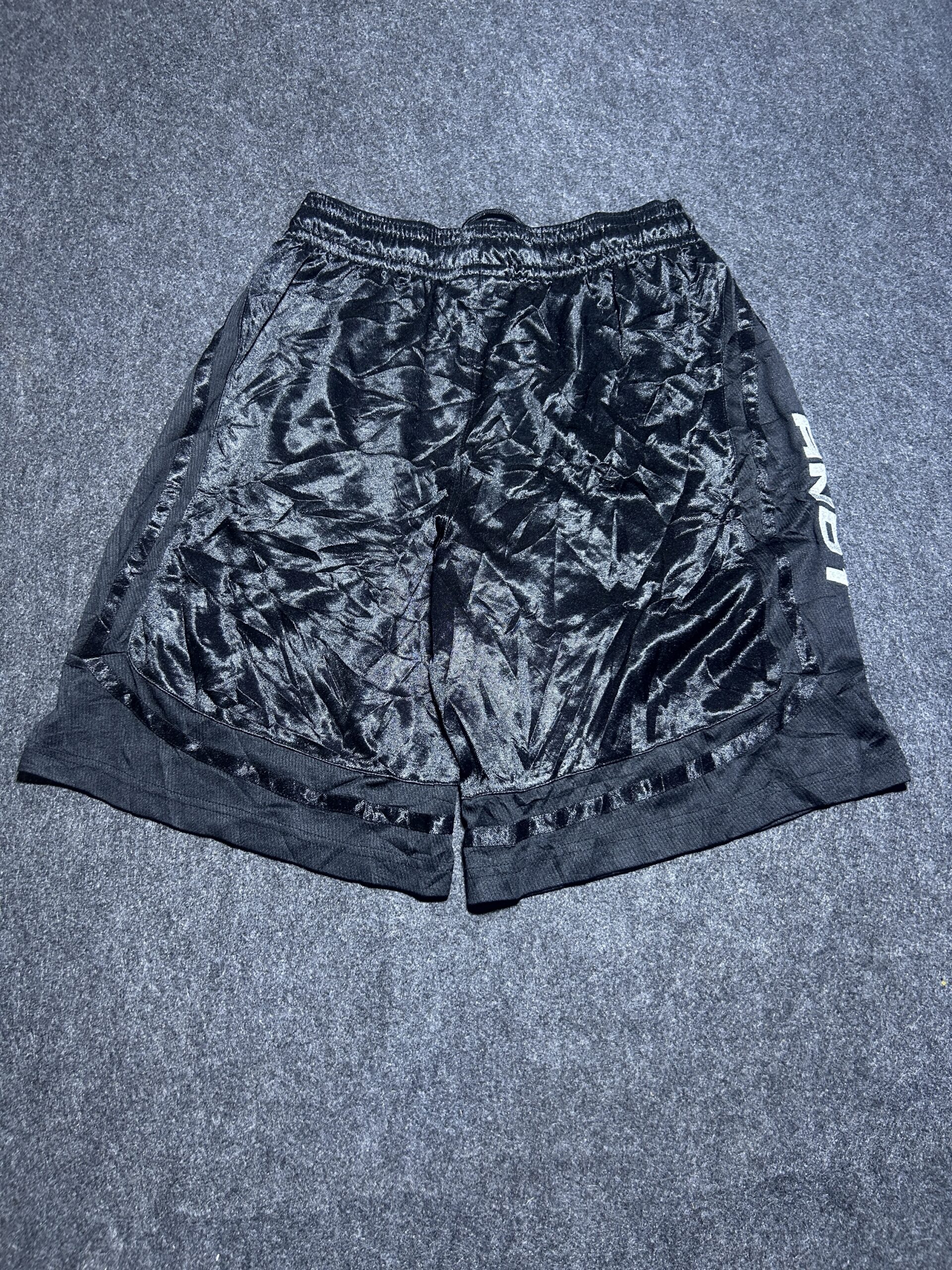 AND1 Black Athletic Shorts – Glossy Finish | Stretch Waist 28-34