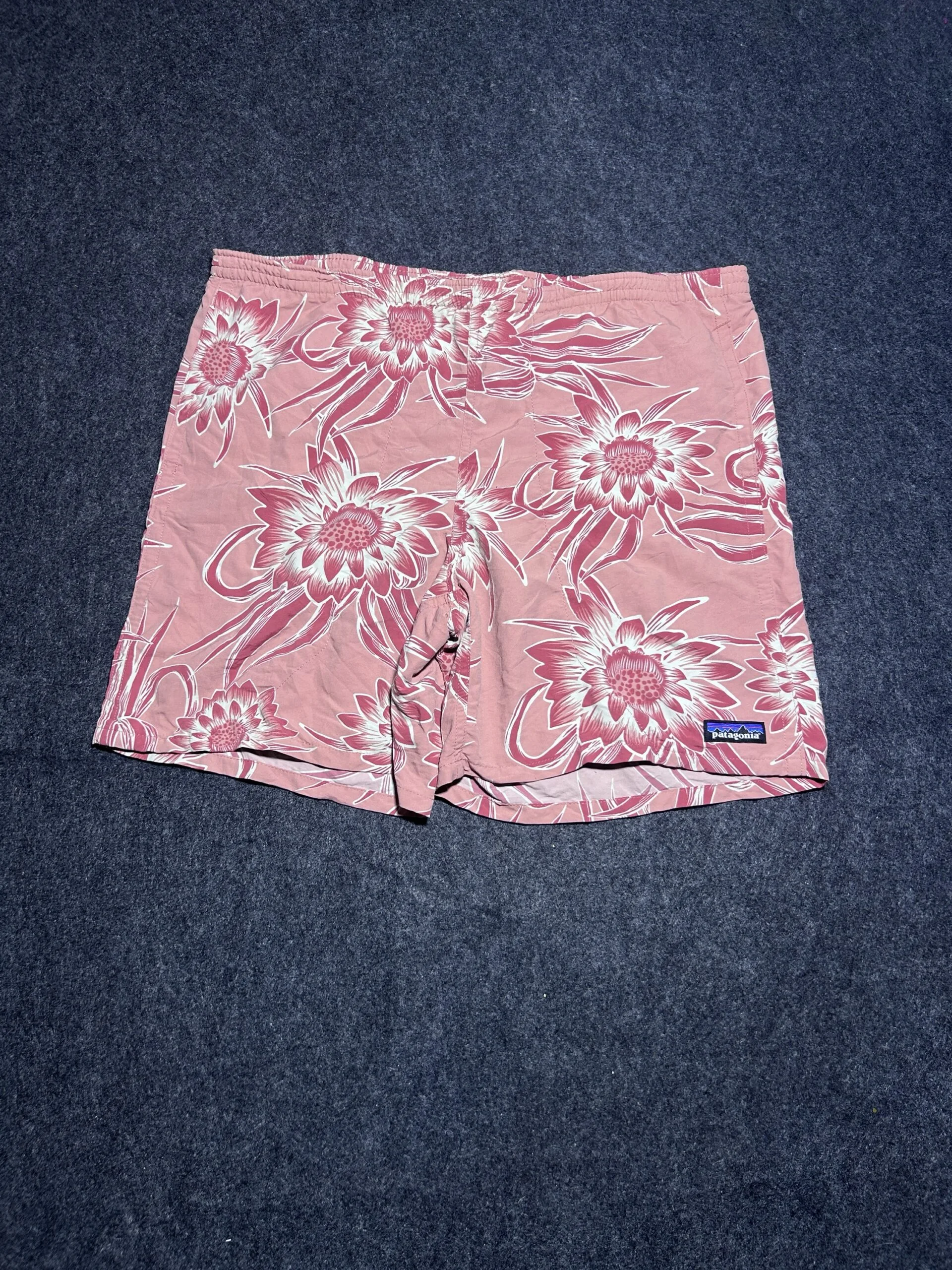 Patagonia Floral Swim Shorts – Pink Beachwear | Summer Essential | 36
