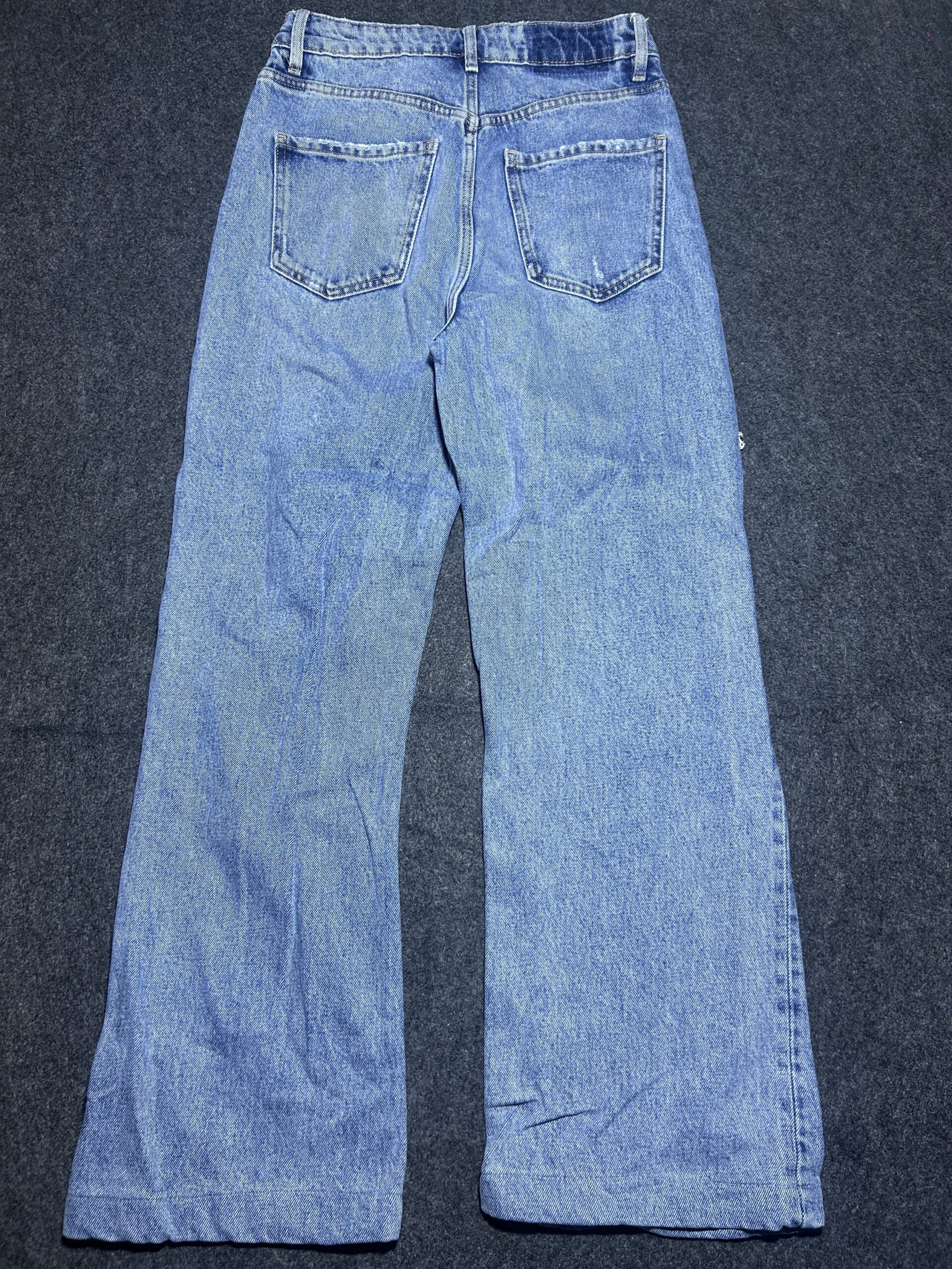FB Sister Wide Leg Distressed Jeans | Light Blue | 28 | Excellent Condition | Unisex