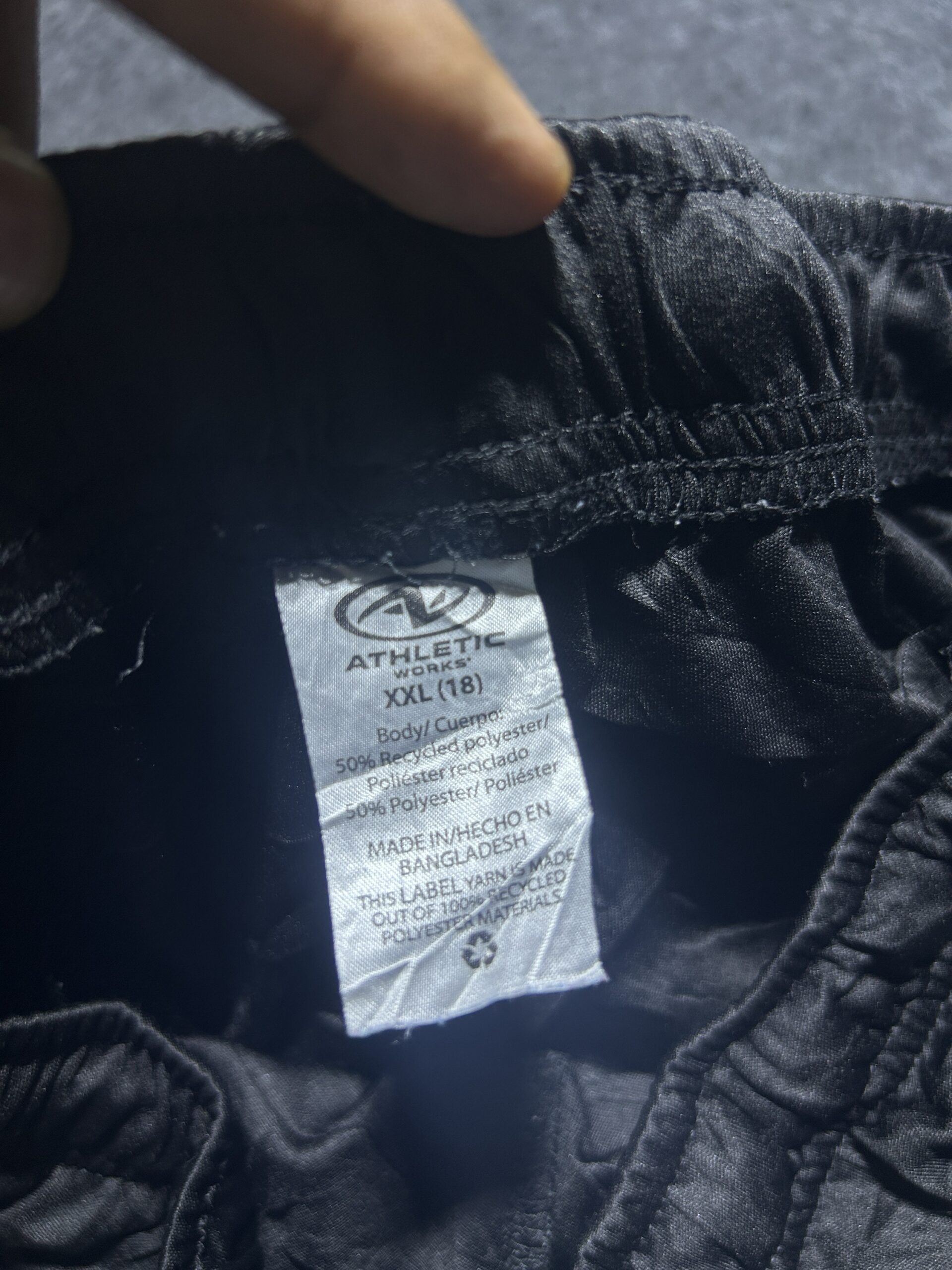 Athletic Works Original Dry Works Sports Shorts | Shiny Black | 28-30 | Next To New