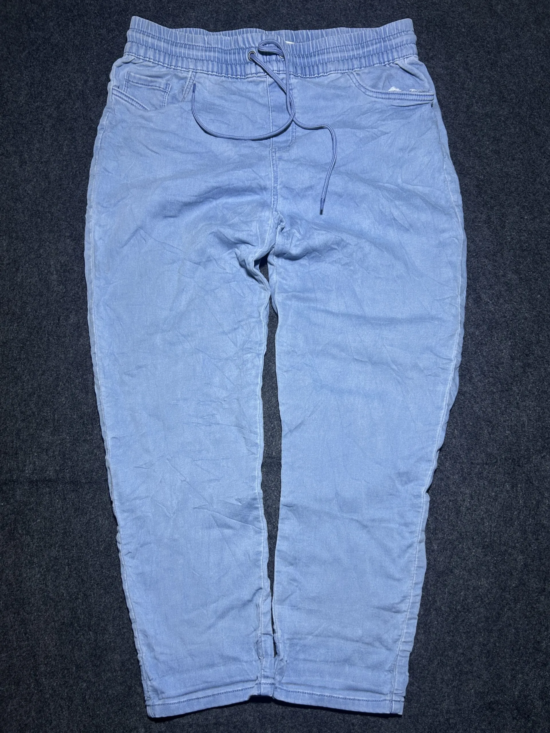 Anko Light Blue Jogger Pants | Mid Rise | Casual Slim Fit | 32-34 adjustable