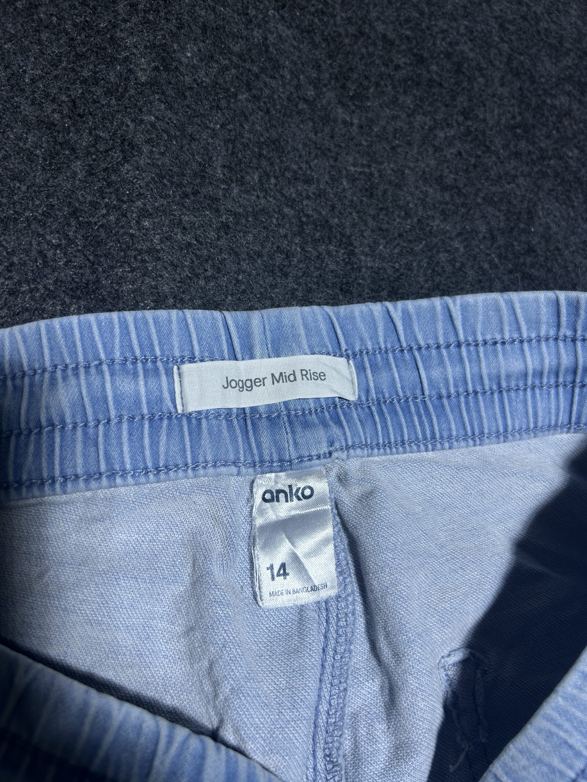 Anko Light Blue Jogger Pants | Mid Rise | Casual Slim Fit | 32-34 adjustable