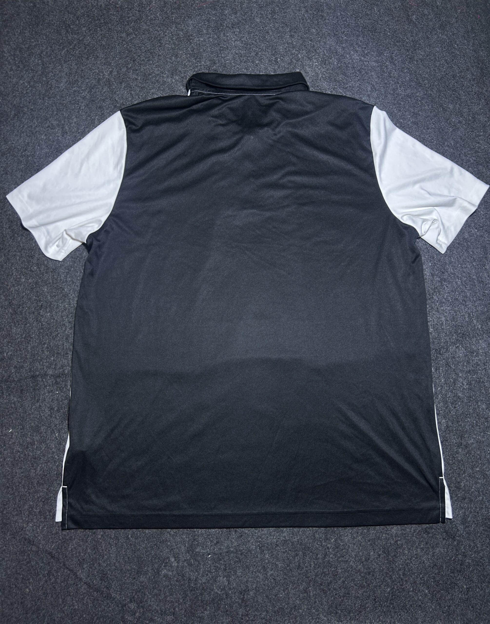 Adidas White & Black Striped Polo T-Shirt | 2XL | Premium Sport Fit | Next To New