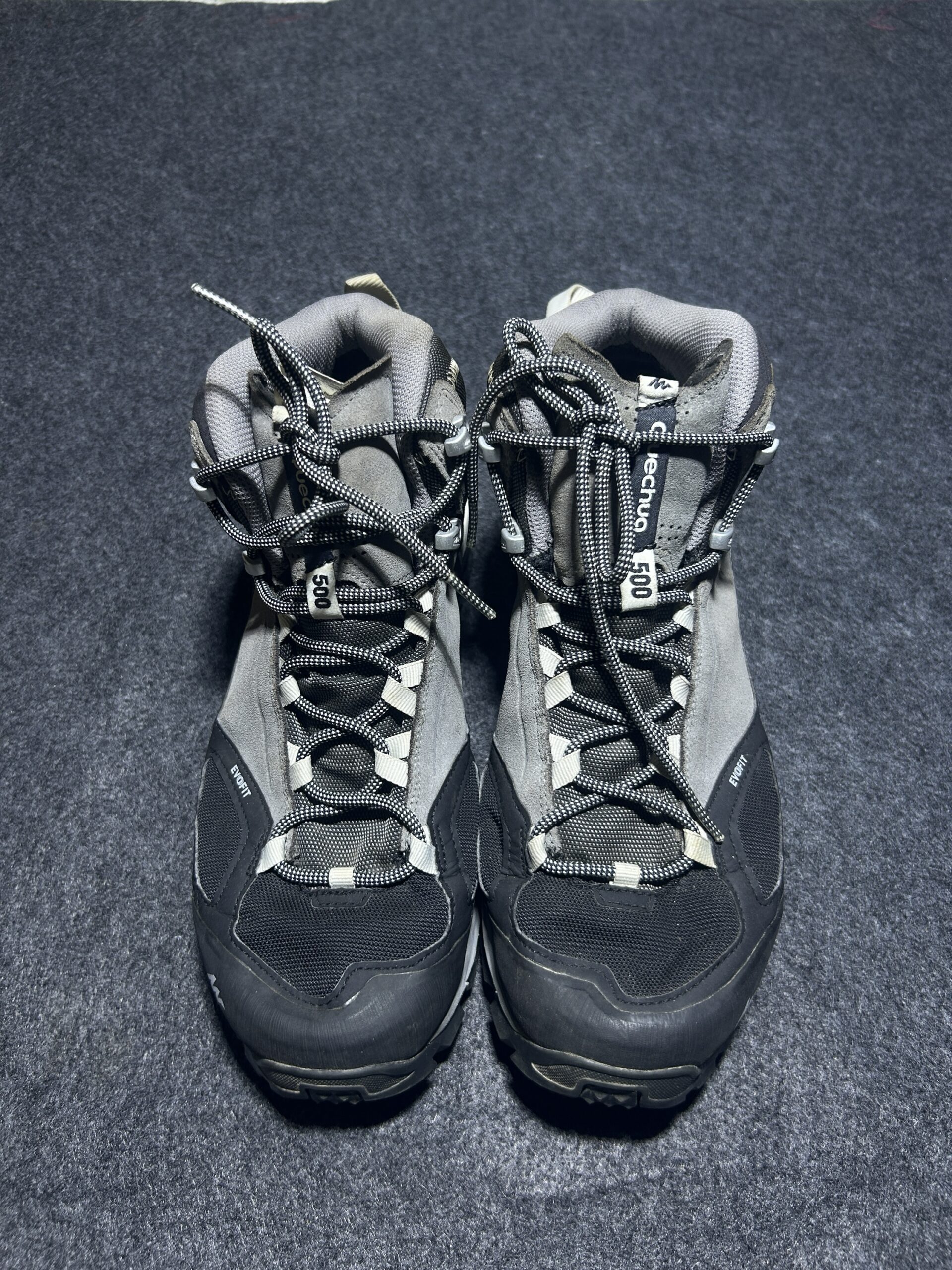 Quechua MH500 Mid Waterproof Hiking Shoes | Grey/Black | UK 9.5