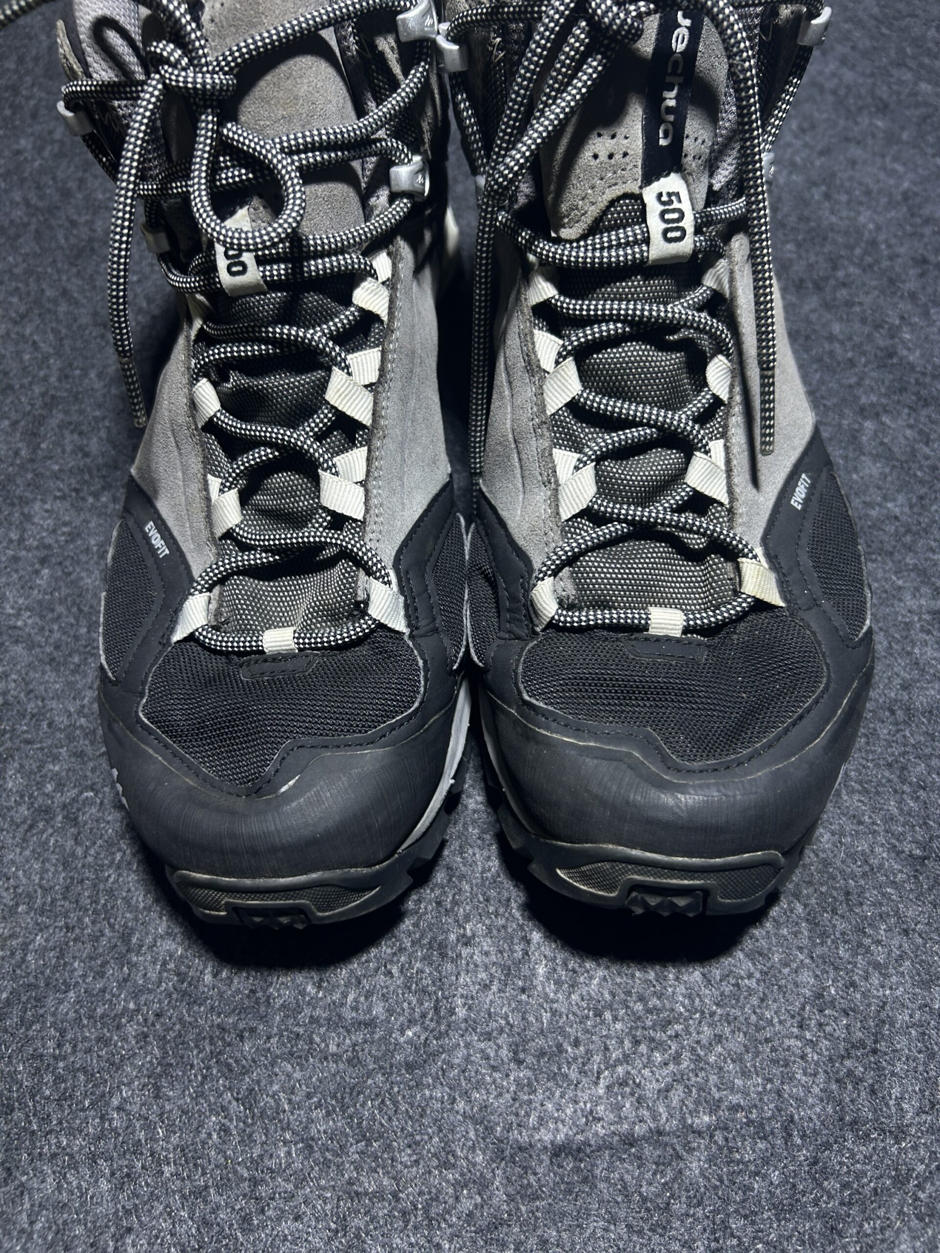 Quechua MH500 Mid Waterproof Hiking Shoes | Grey/Black | UK 9.5