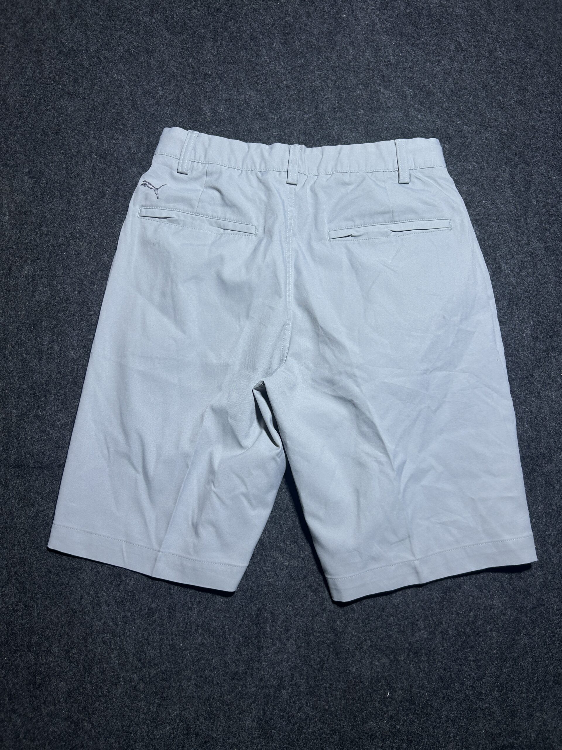 Puma Men’s Light Grey Casual Shorts | Stretch Waistband | Size W28